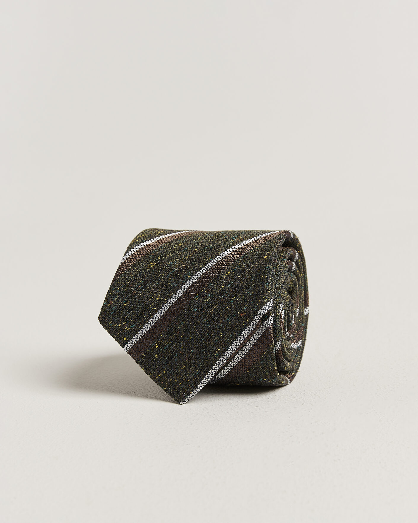 Hombres | Corbatas | Amanda Christensen | Silk Bourette Striped 8cm Tie Green