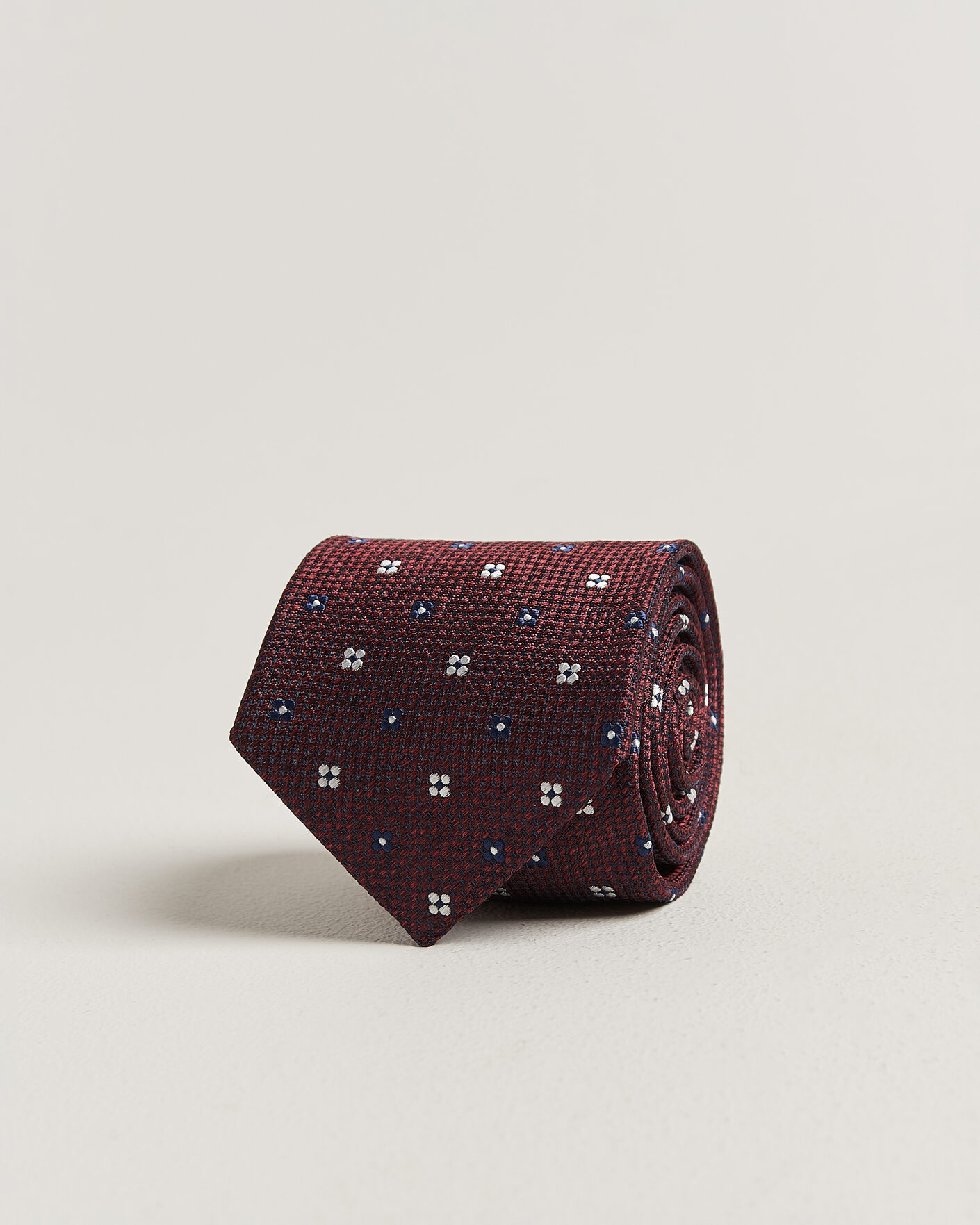 Hombres | Corbatas | Amanda Christensen | Silk Flower 8cm Tie Wine