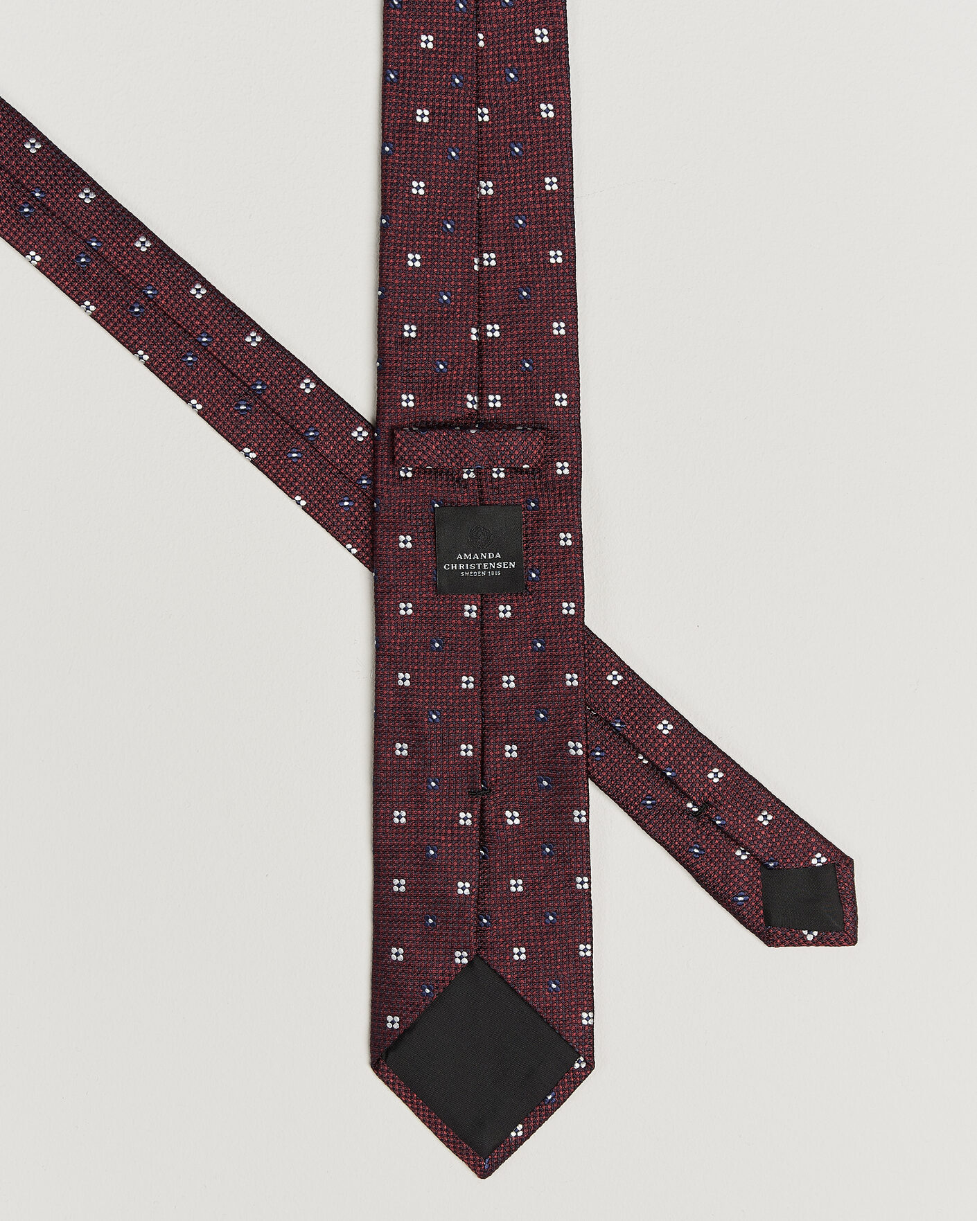 Hombres | Corbatas | Amanda Christensen | Silk Flower 8cm Tie Wine