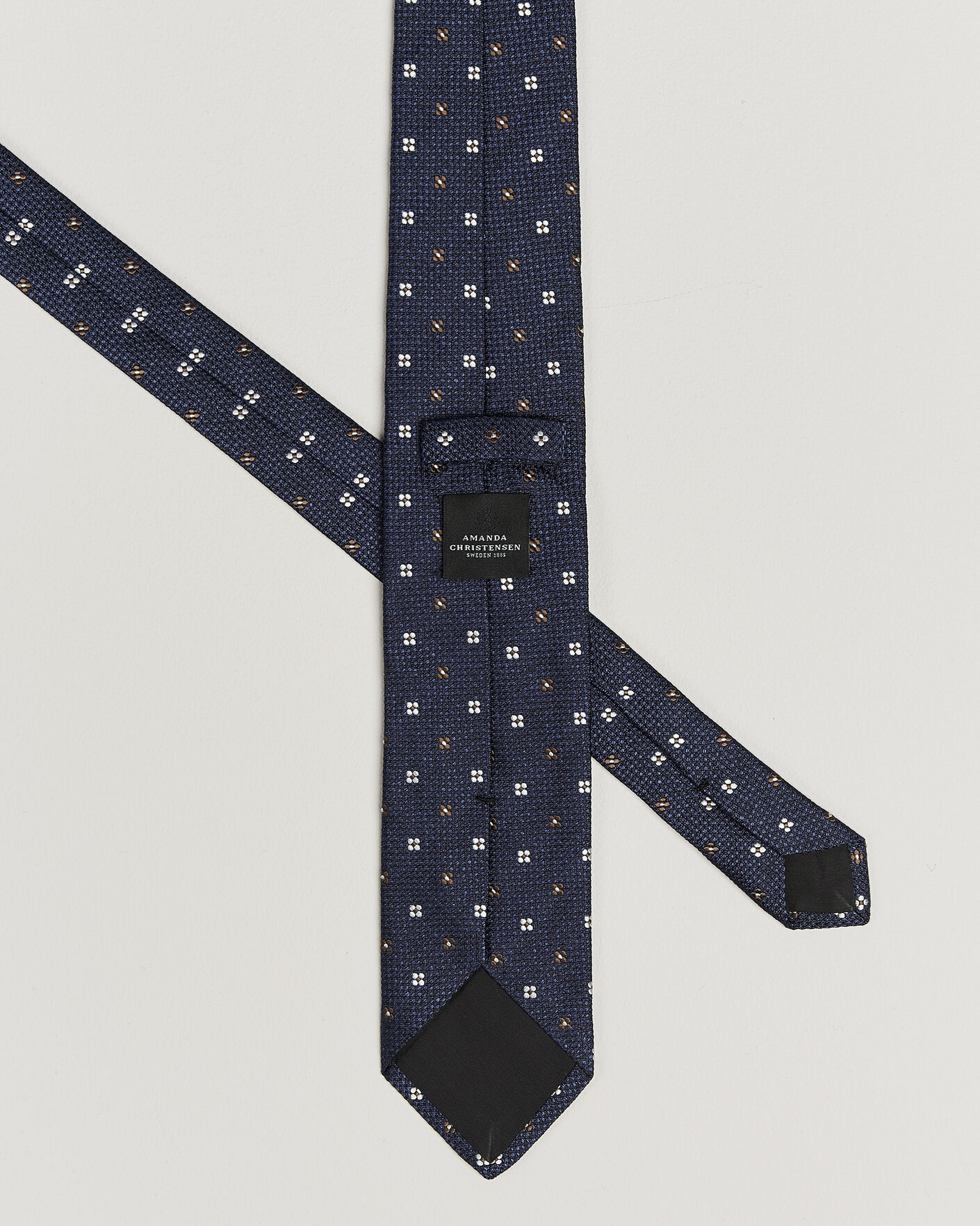 Hombres | Corbatas | Amanda Christensen | Silk Flower 8cm Tie Navy