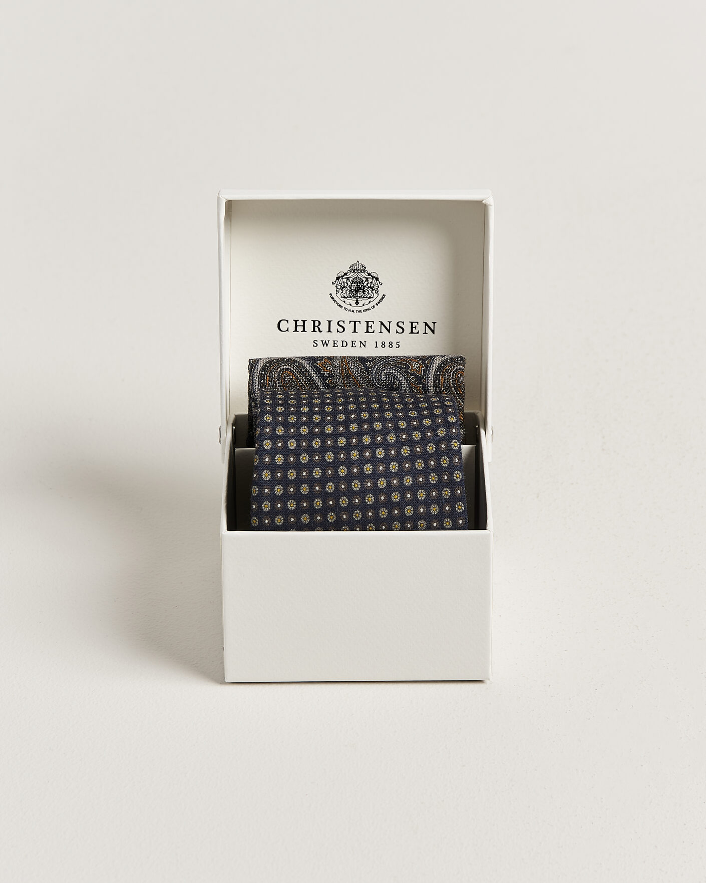Hombres | Corbatas | Amanda Christensen | Box Set Wool 8 cm Tie And Pocket Square Navy
