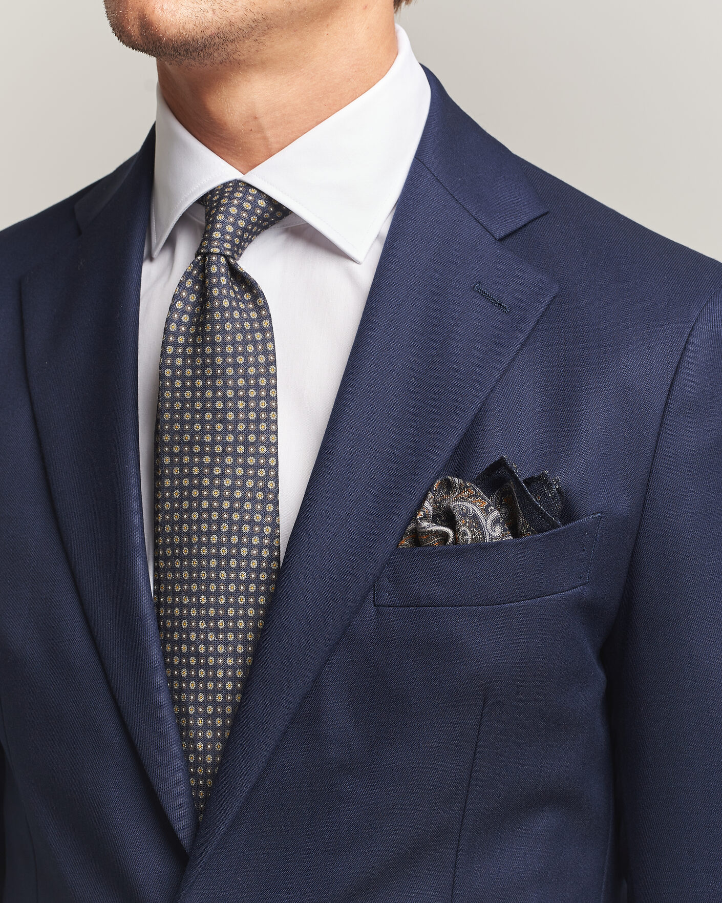 Hombres | Corbatas | Amanda Christensen | Box Set Wool 8 cm Tie And Pocket Square Navy