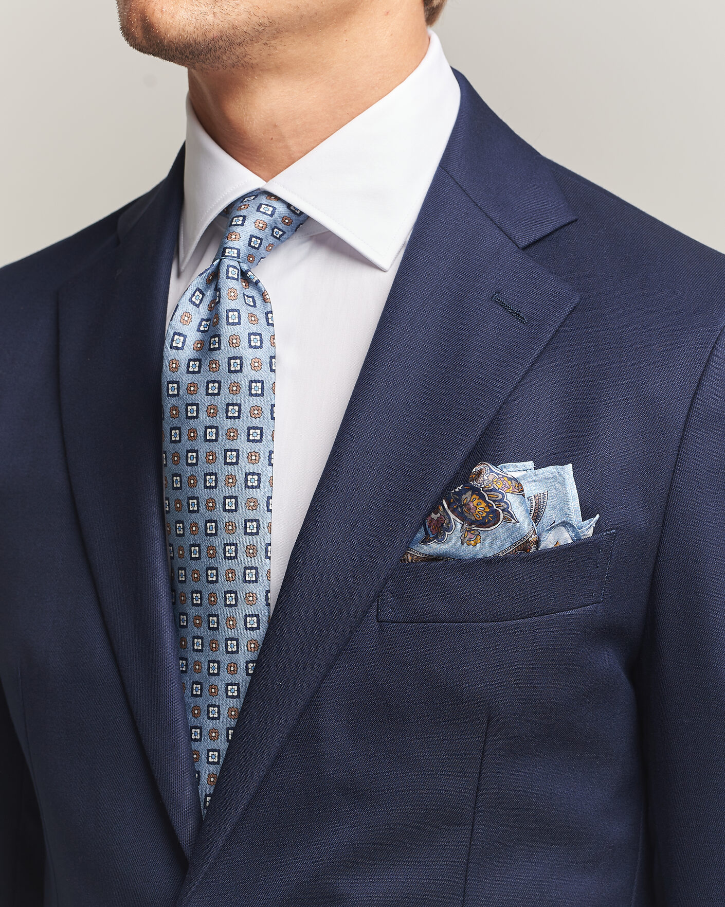 Hombres | Corbatas | Amanda Christensen | Box Set Silk 8 cm Tie And Pocket Square Sky Blue