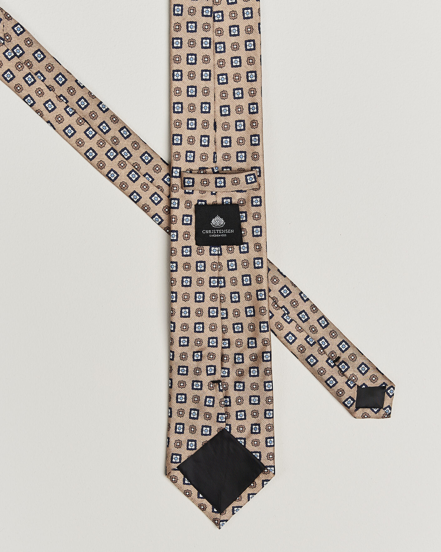Hombres | Corbatas | Amanda Christensen | Box Set Silk 8 cm Tie And Pocket Square Beige