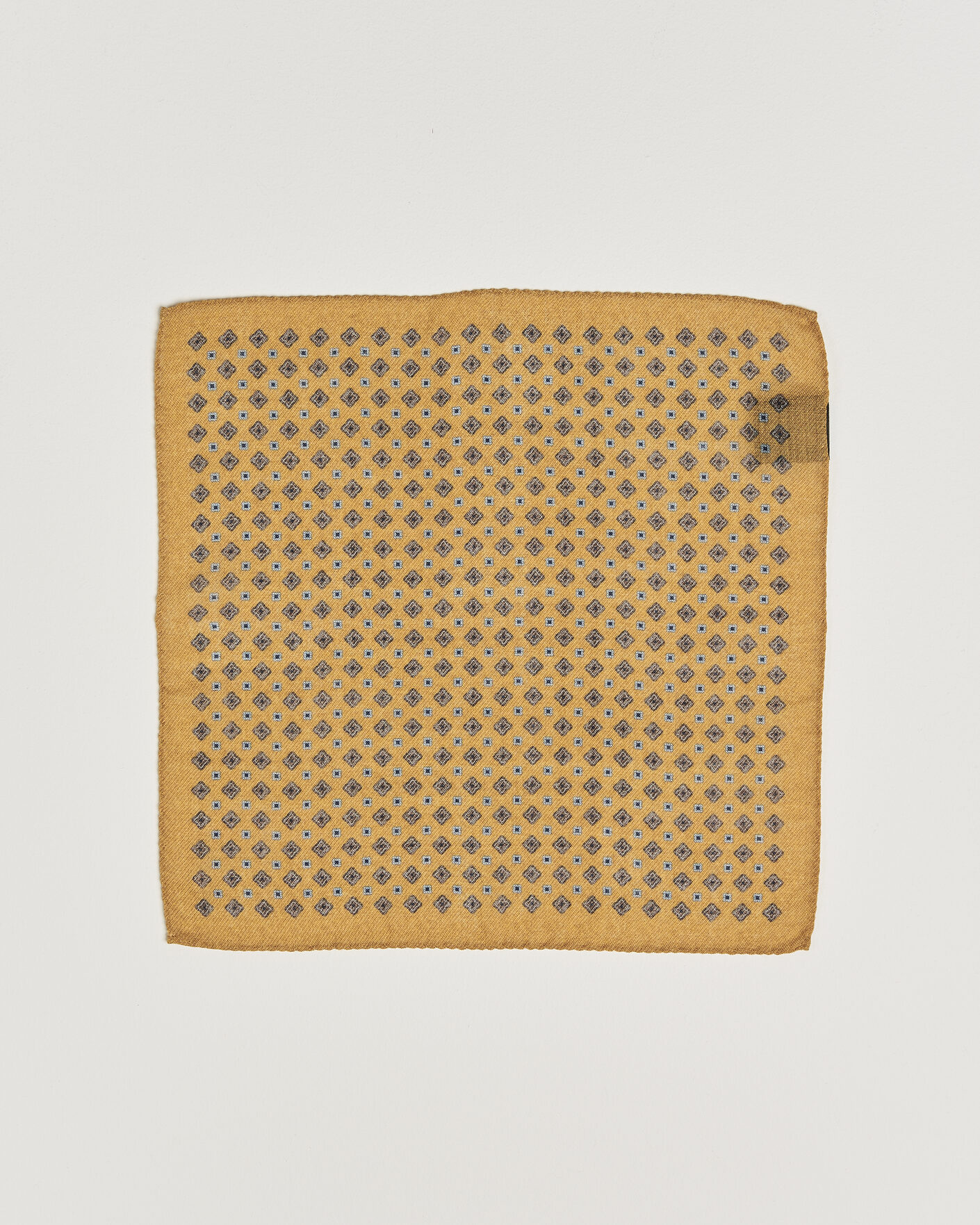 Hombres | Pañuelos de bolsillo | Amanda Christensen | Wool Flower Pocket Square Yellow