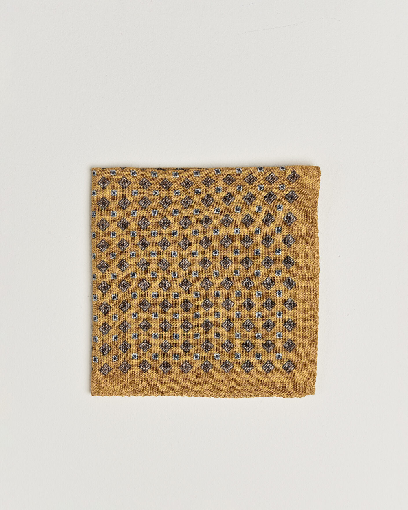 Hombres | Pañuelos de bolsillo | Amanda Christensen | Wool Flower Pocket Square Yellow