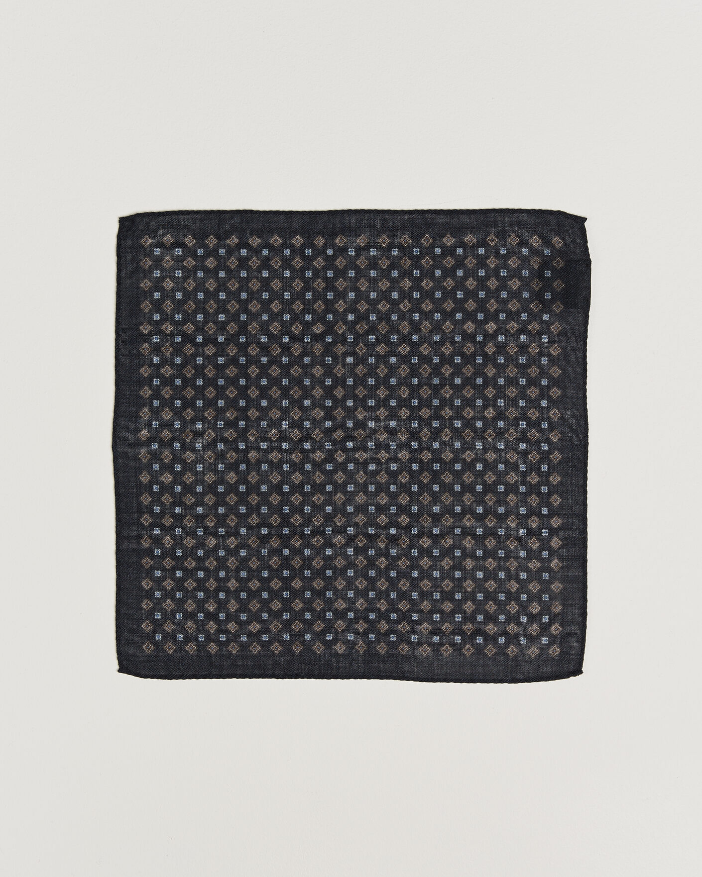 Hombres | Pañuelos de bolsillo | Amanda Christensen | Wool Flower Pocket Square Navy