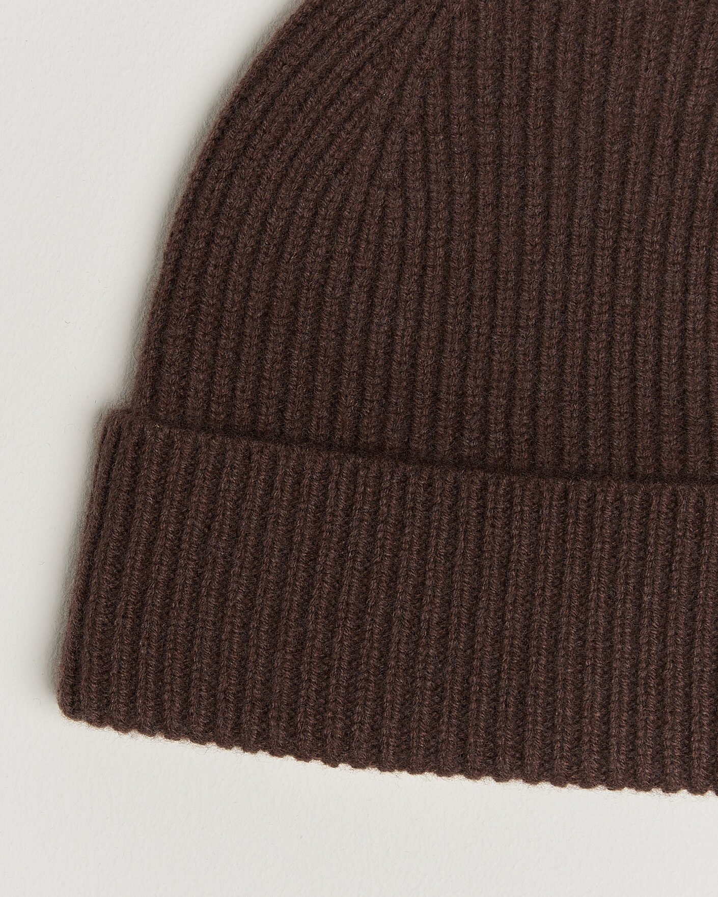 Hombres | Gorros | Amanda Christensen | Rib Knitted Merino Wool Cap Brown