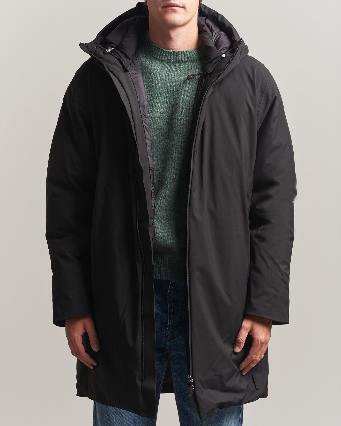 Hombres | Abrigos y chaquetas | RAINS | Sarna Long Puffer Jacket Black