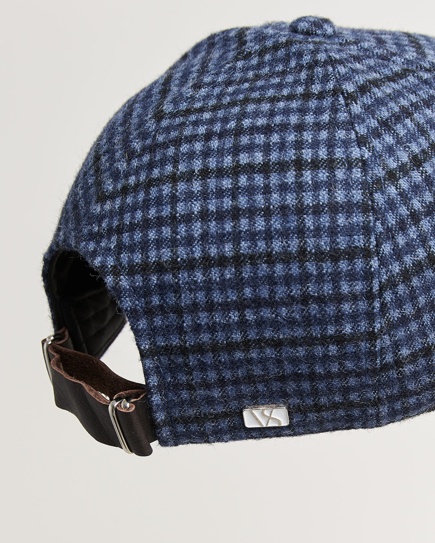Hombres | Sombreros y gorras | Varsity Headwear | Mohair Wool Checked Baseball Cap Navy