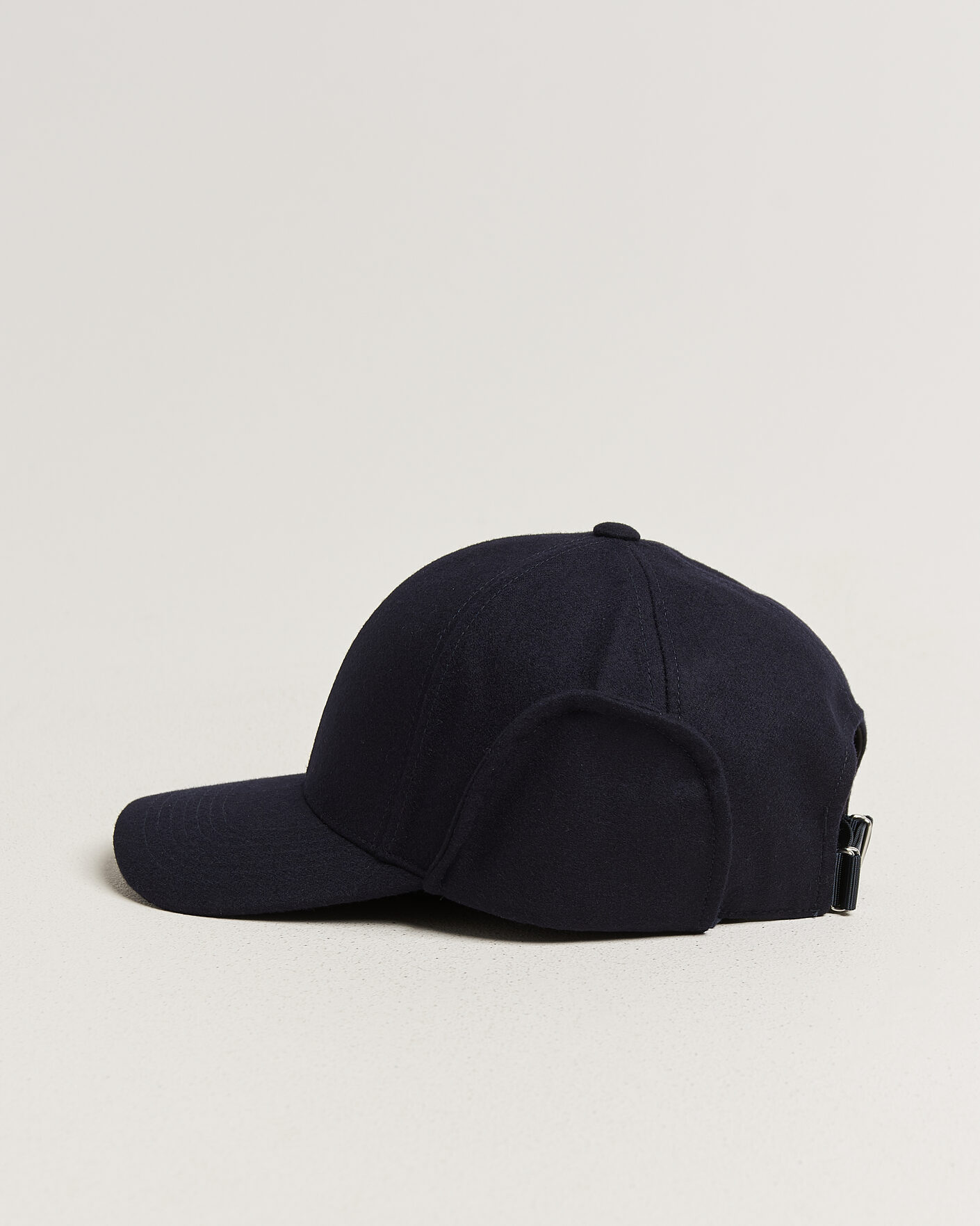 Hombres | Sombreros y gorras | Varsity Headwear | Merino Wool Earflap Baseball Cap Dark Navy