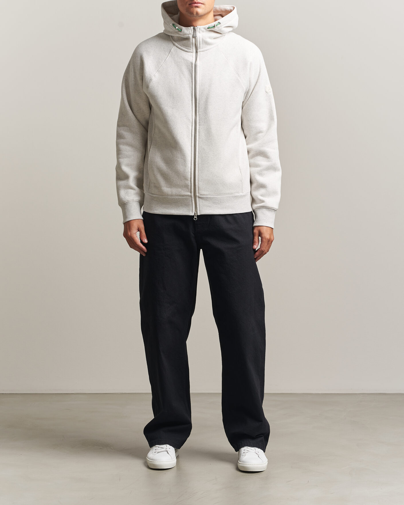Hombres | Jerséis y prendas de punto | Sail Racing | Flow Full Zip Hoodie Light Grey Melange