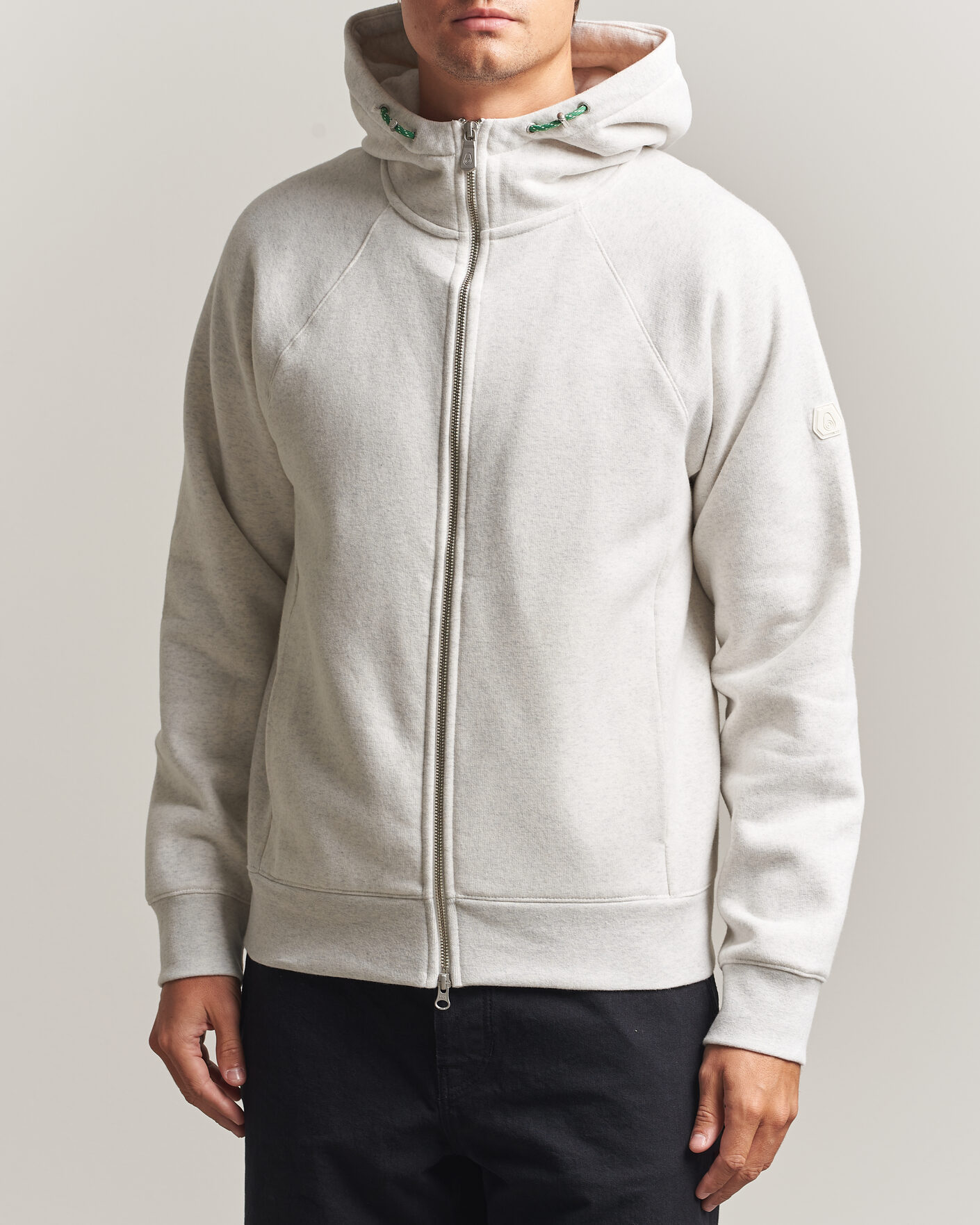 Hombres | Jerséis y prendas de punto | Sail Racing | Flow Full Zip Hoodie Light Grey Melange