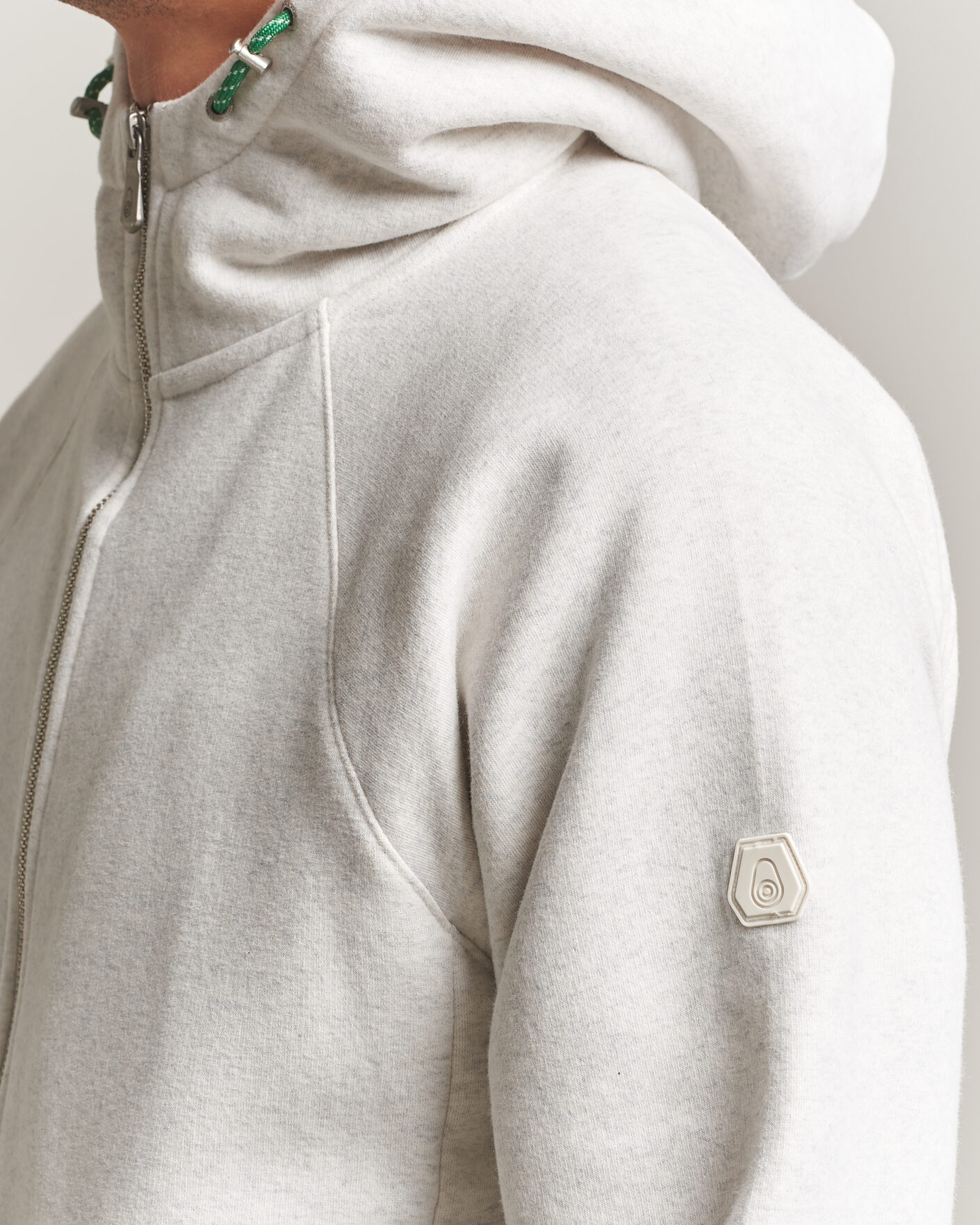 Hombres | Jerséis y prendas de punto | Sail Racing | Flow Full Zip Hoodie Light Grey Melange