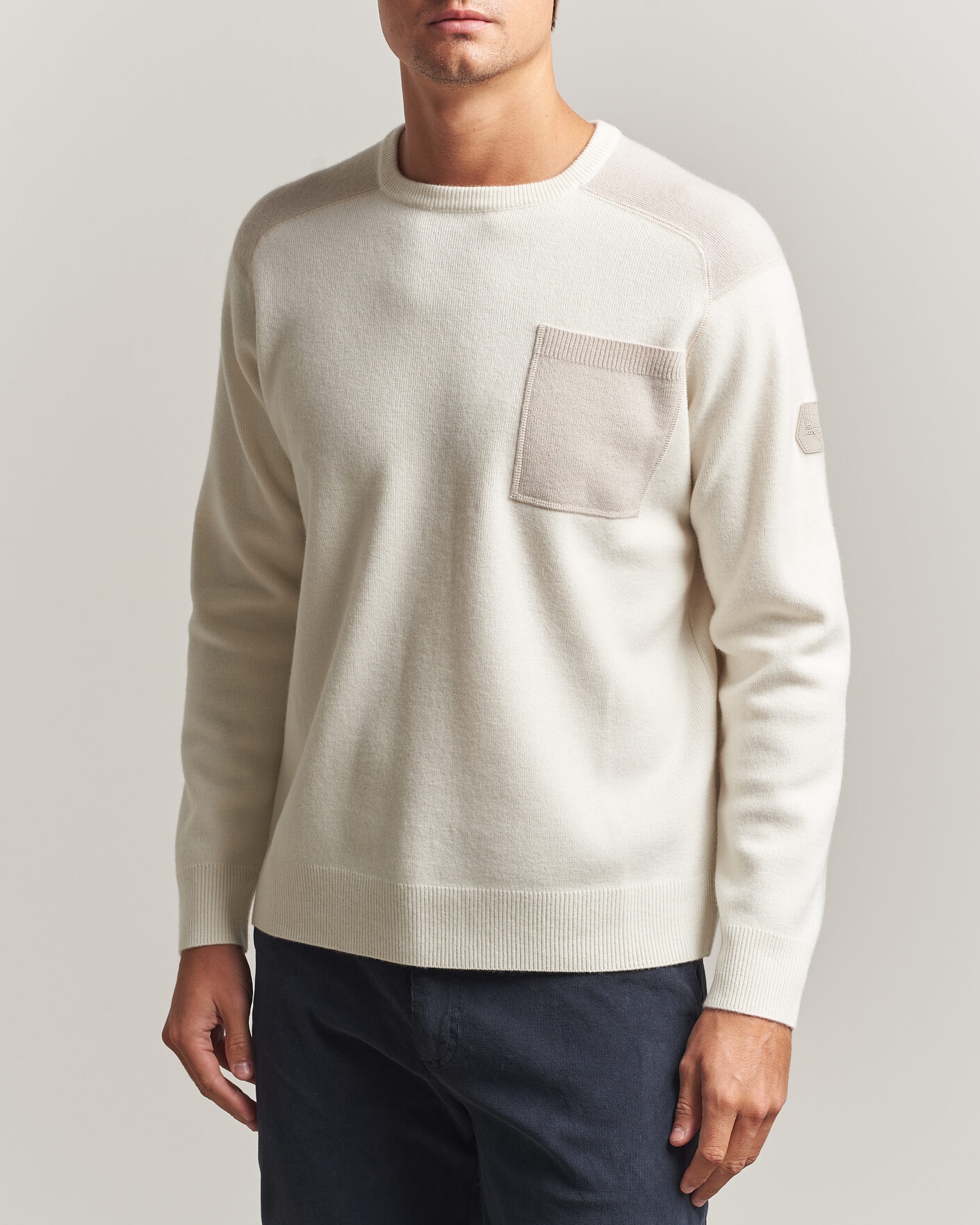 Hombres | Jerséis y prendas de punto | Sail Racing | Spine Wool Knitted Sweater Off White
