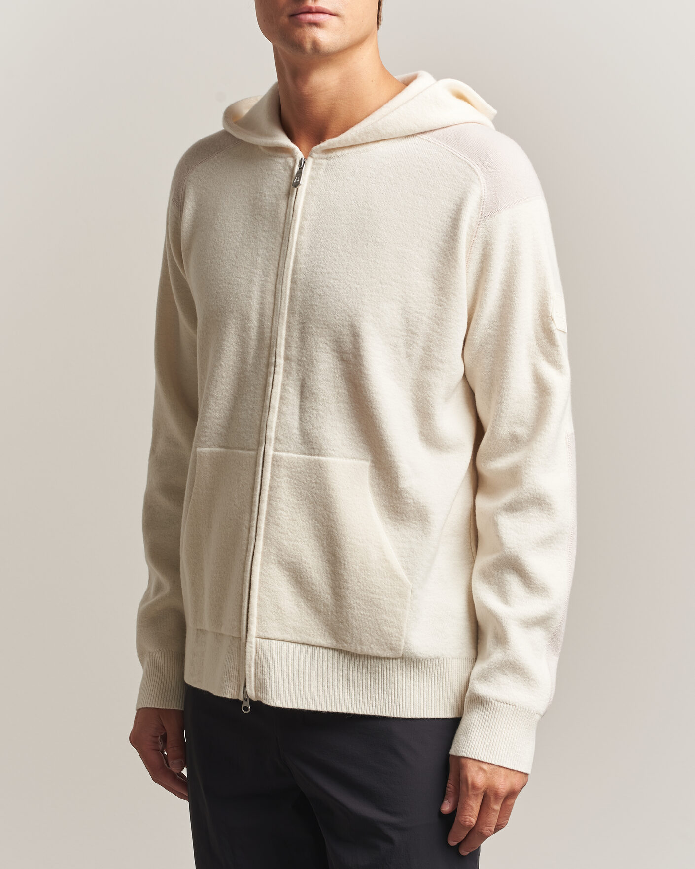 Hombres | Jerséis y prendas de punto | Sail Racing | Spine Wool Knitted Full Zip Hoodie Off White