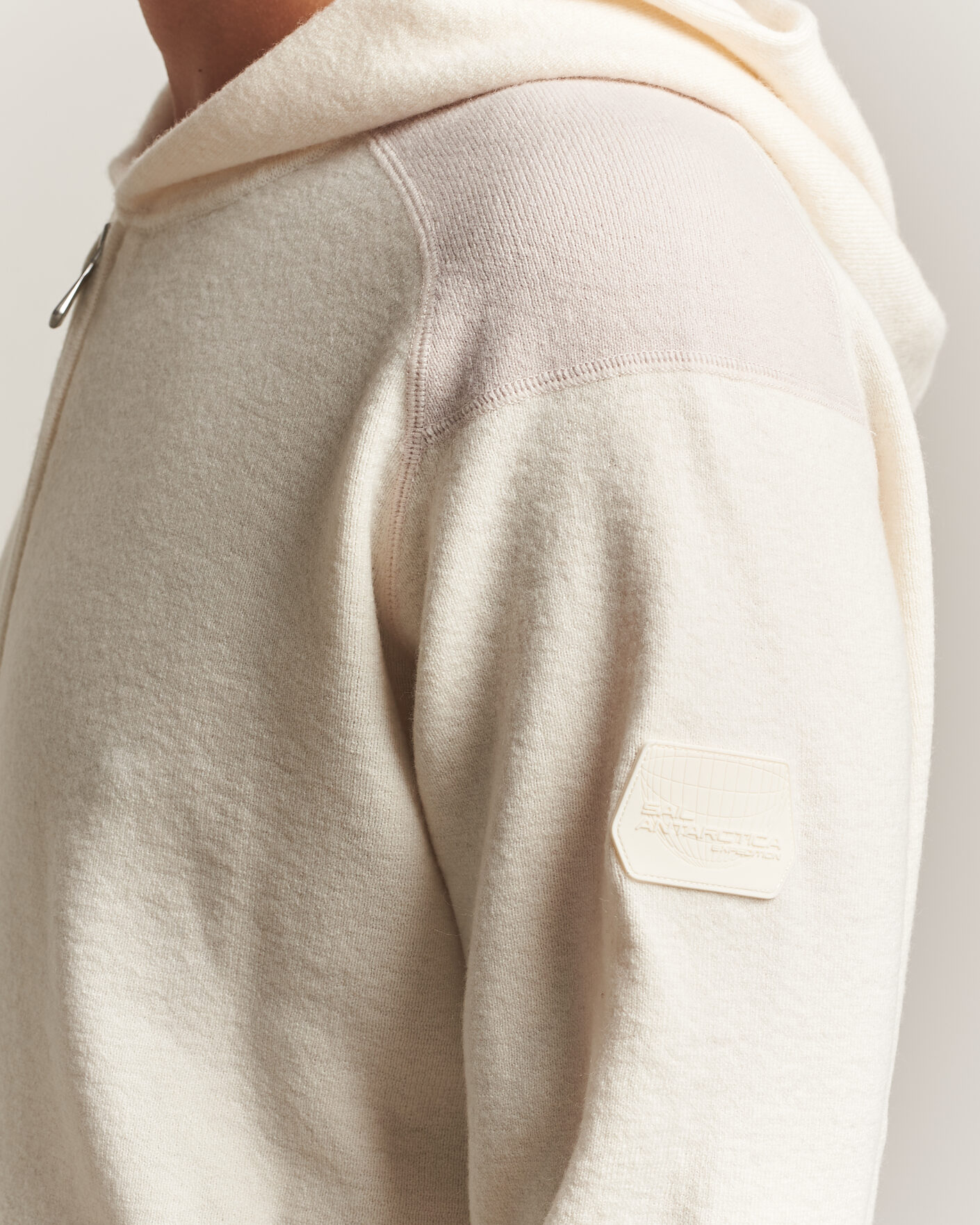 Hombres | Jerséis y prendas de punto | Sail Racing | Spine Wool Knitted Full Zip Hoodie Off White