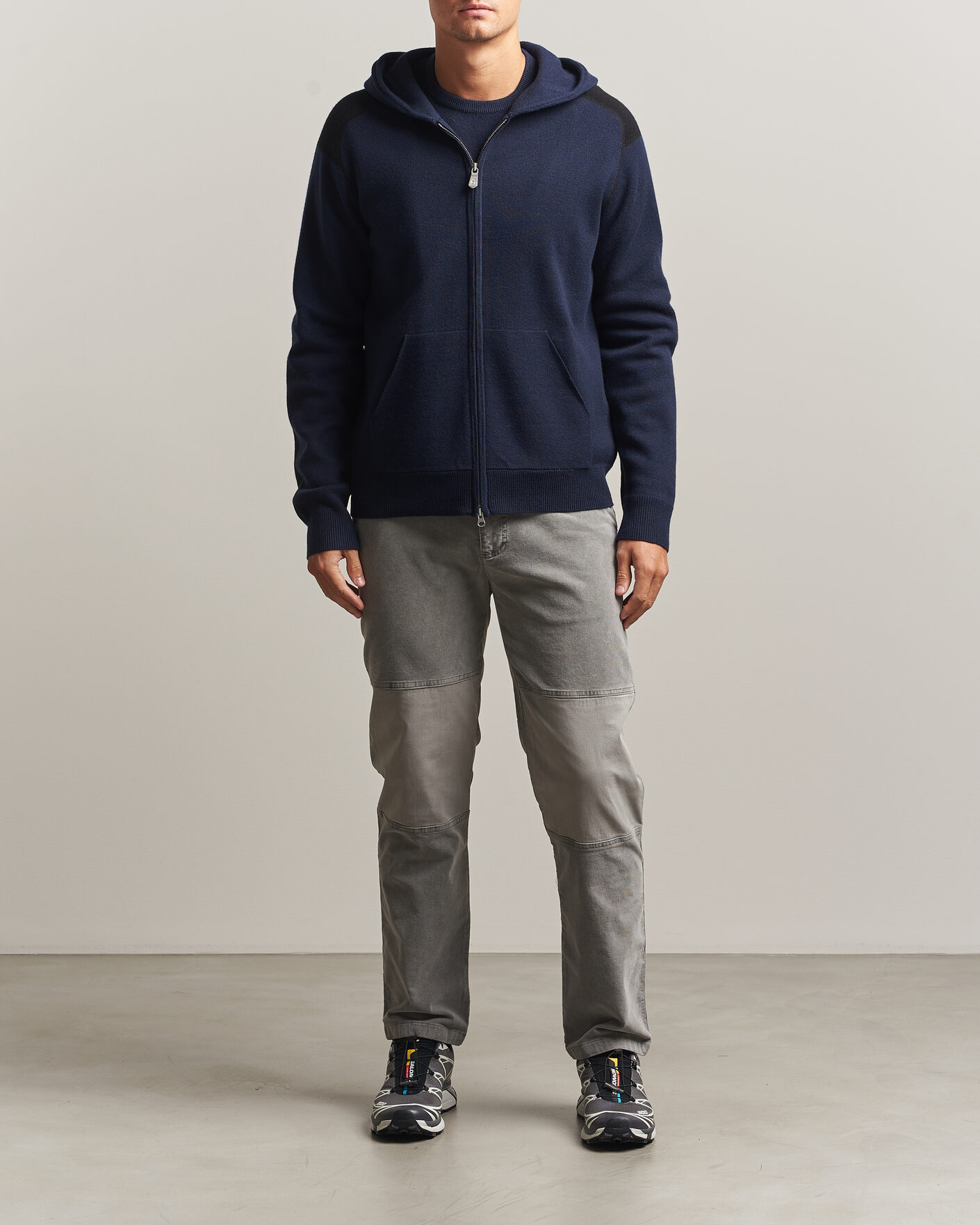 Hombres | Jerséis y prendas de punto | Sail Racing | Spine Wool Knitted Full Zip Hoodie Dark Navy
