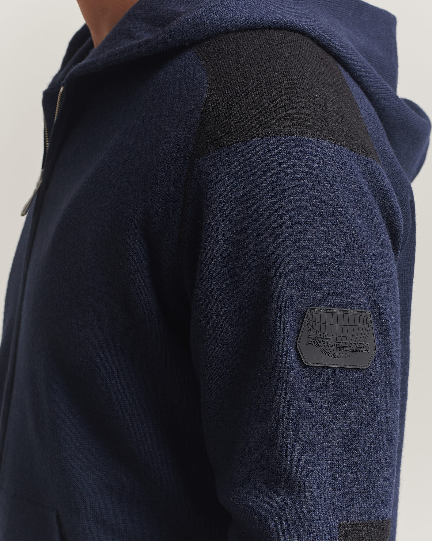 Hombres | Jerséis y prendas de punto | Sail Racing | Spine Wool Knitted Full Zip Hoodie Dark Navy