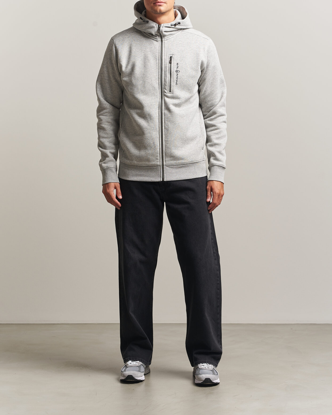 Hombres | Jerséis y prendas de punto | Sail Racing | Bowman Full Zip Hoodie Grey Melnage