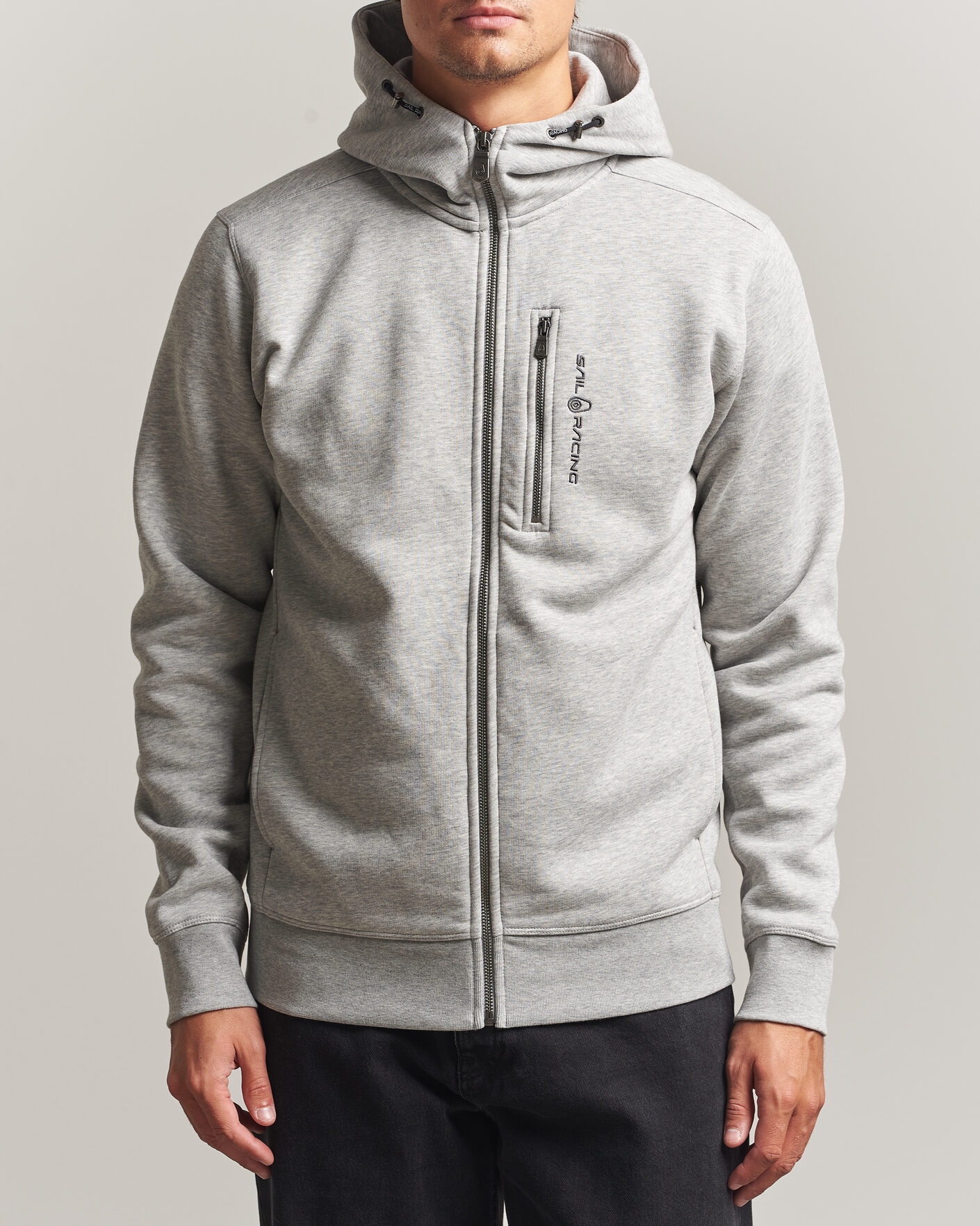 Hombres | Jerséis y prendas de punto | Sail Racing | Bowman Full Zip Hoodie Grey Melnage