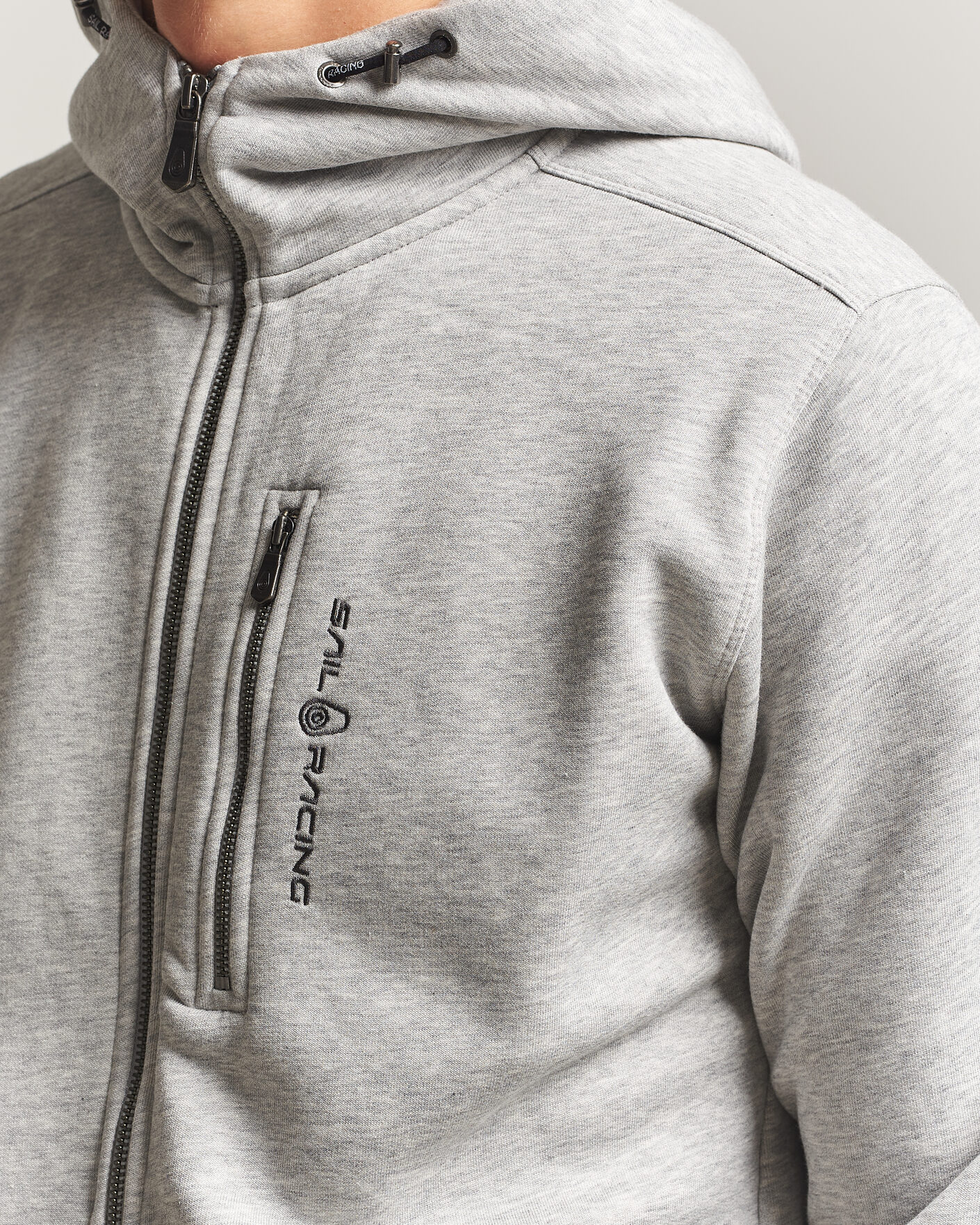 Hombres | Jerséis y prendas de punto | Sail Racing | Bowman Full Zip Hoodie Grey Melnage