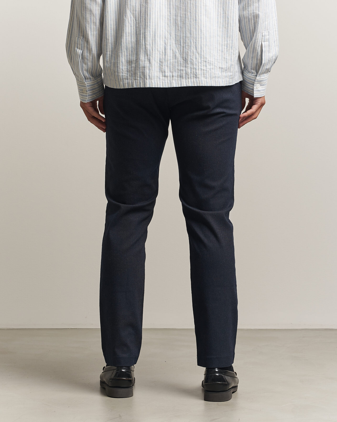 Hombres | Pantalones | NN07 | Theo Brushed Cotton Trousers Deep Navy