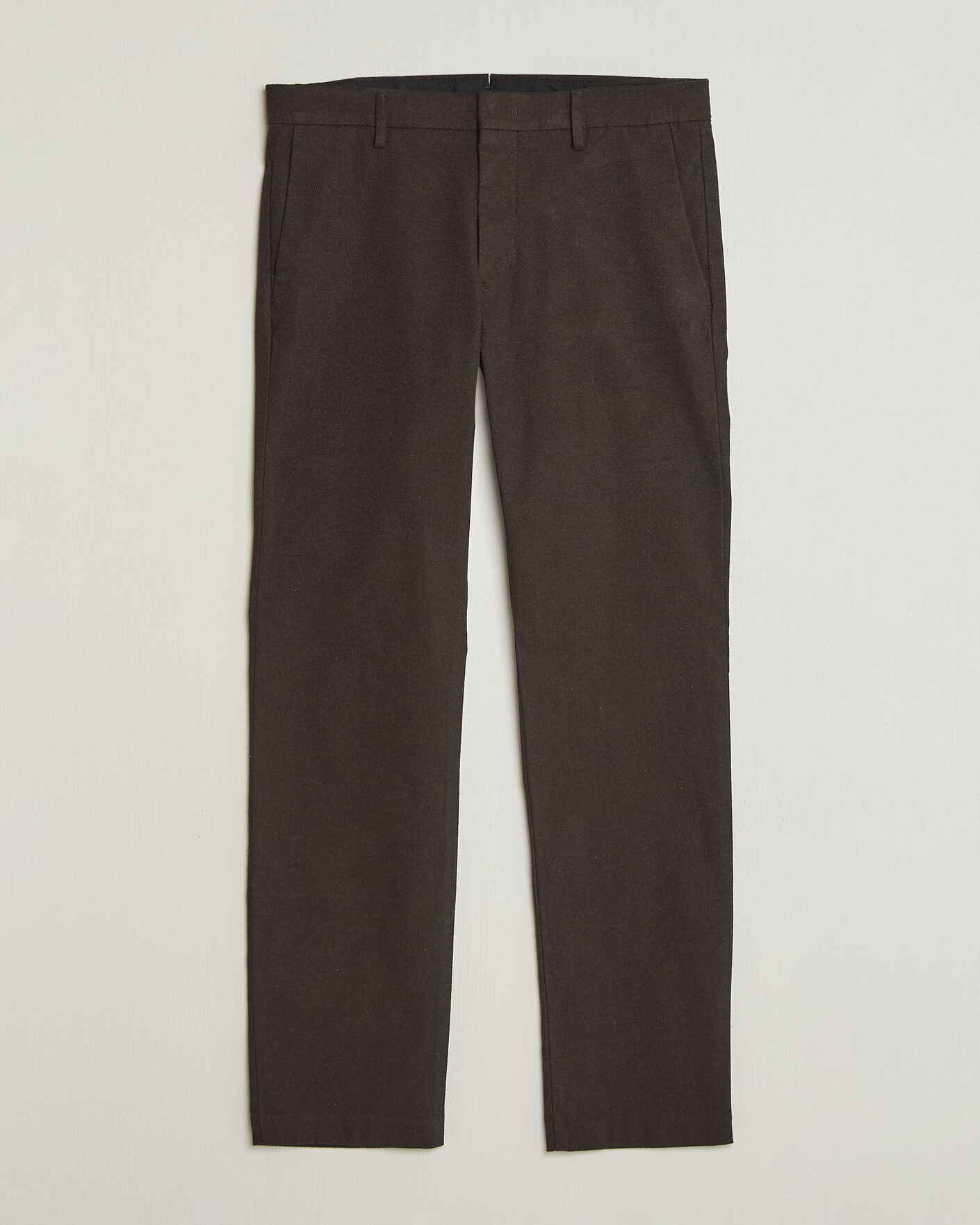 Hombres | Pantalones | NN07 | Theo Brushed Cotton Trousers Deep Truffle