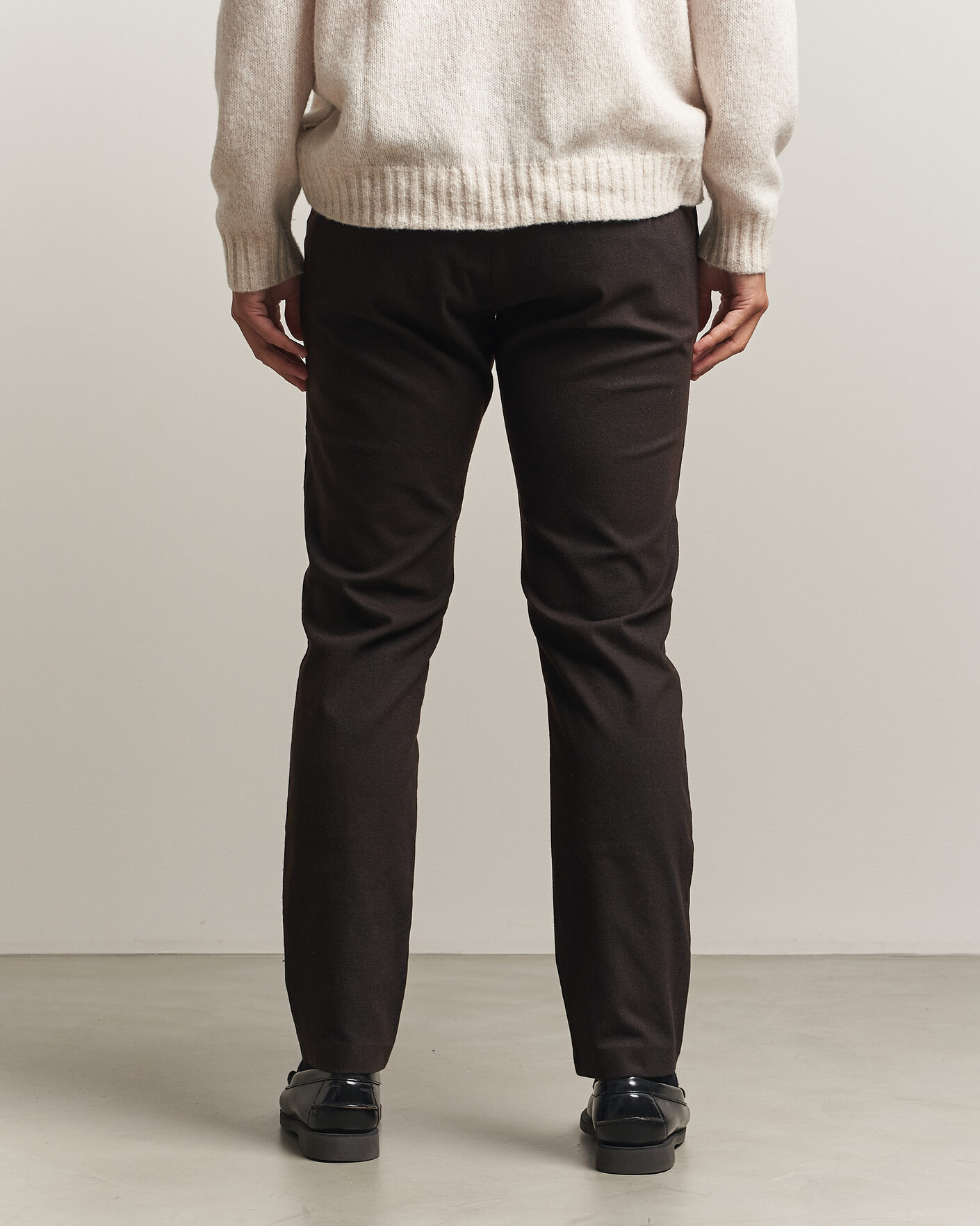 Hombres | Pantalones | NN07 | Theo Brushed Cotton Trousers Deep Truffle