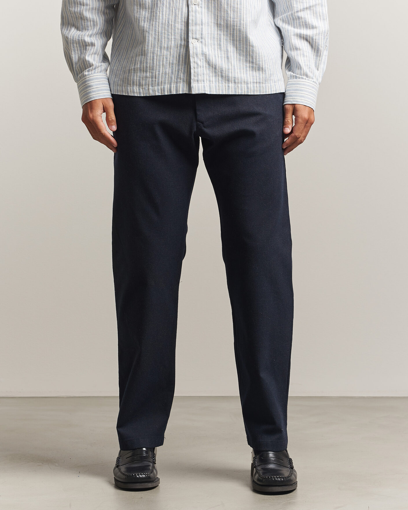 Hombres | Pantalones | NN07 | Aden Brushed Cotton Trousers Deep Navy