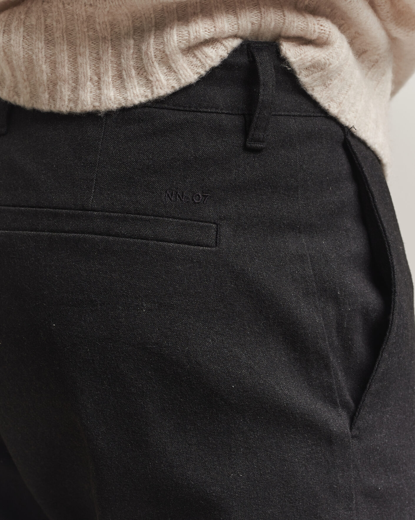 Hombres | Pantalones | NN07 | Aden Brushed Cotton Trousers Black Multi