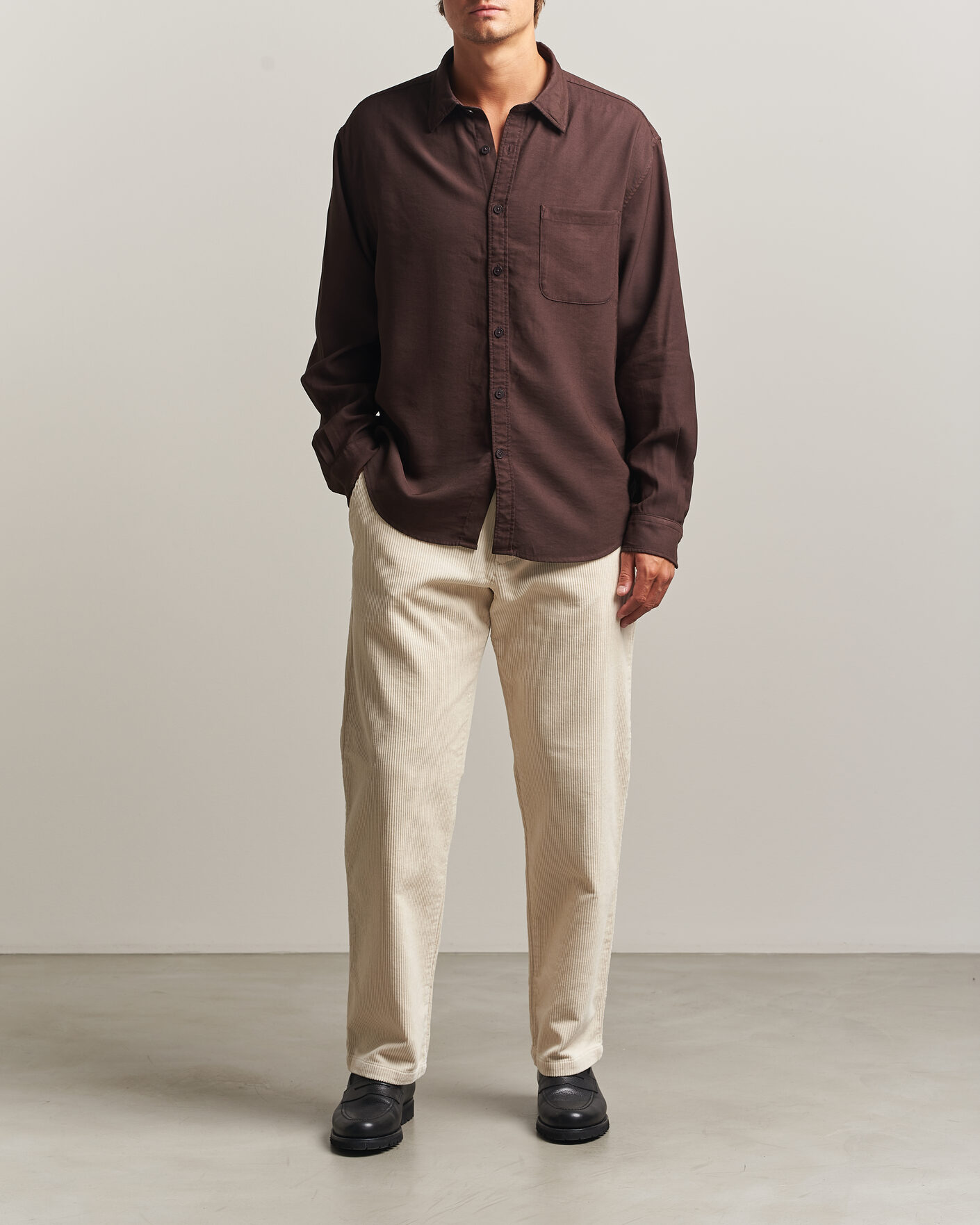 Hombres | Pantalones | NN07 | Aden Regular Fit Corduroy Chinos Ivory