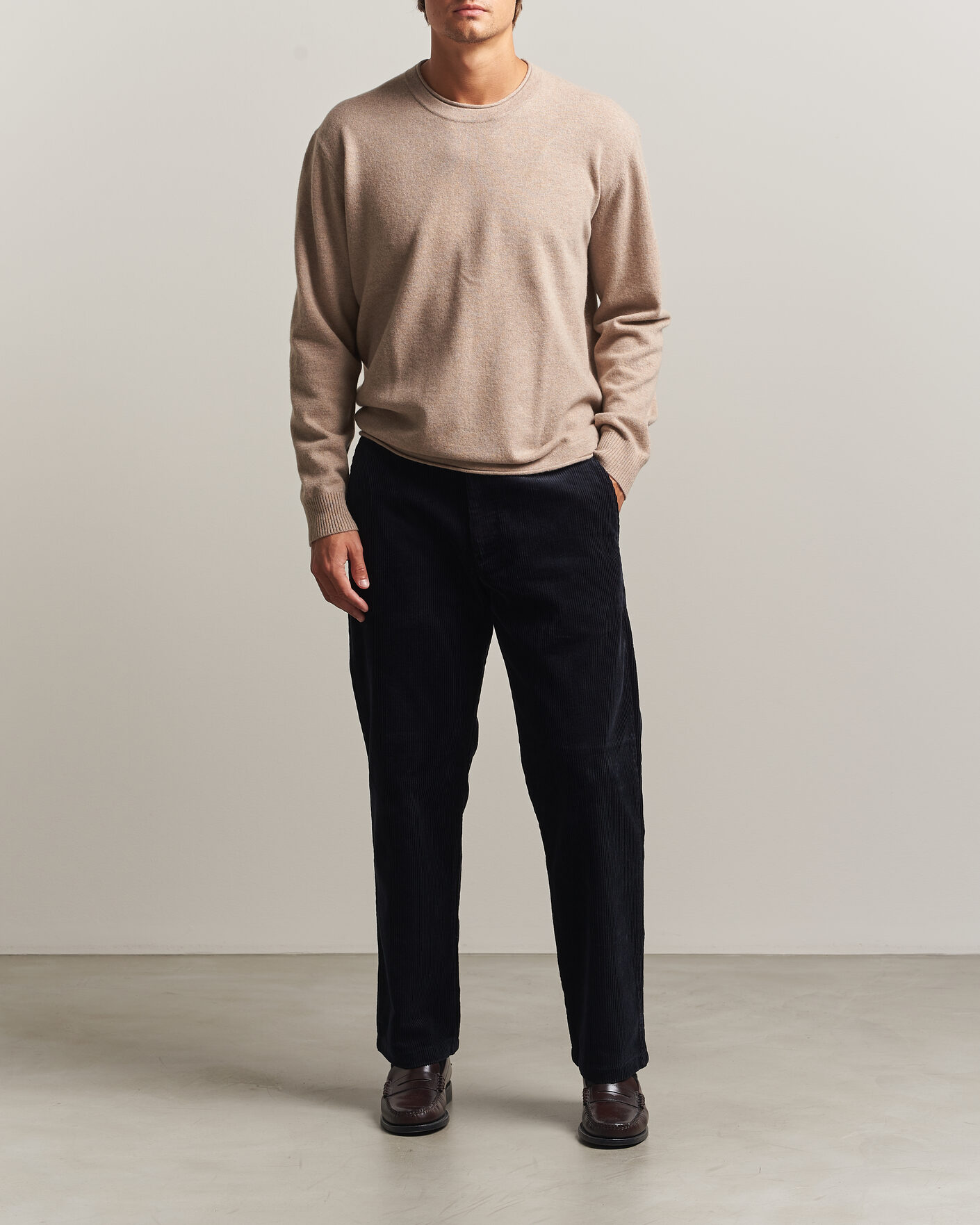 Hombres | Pantalones | NN07 | Aden Regular Fit Corduroy Chinos Deep Navy
