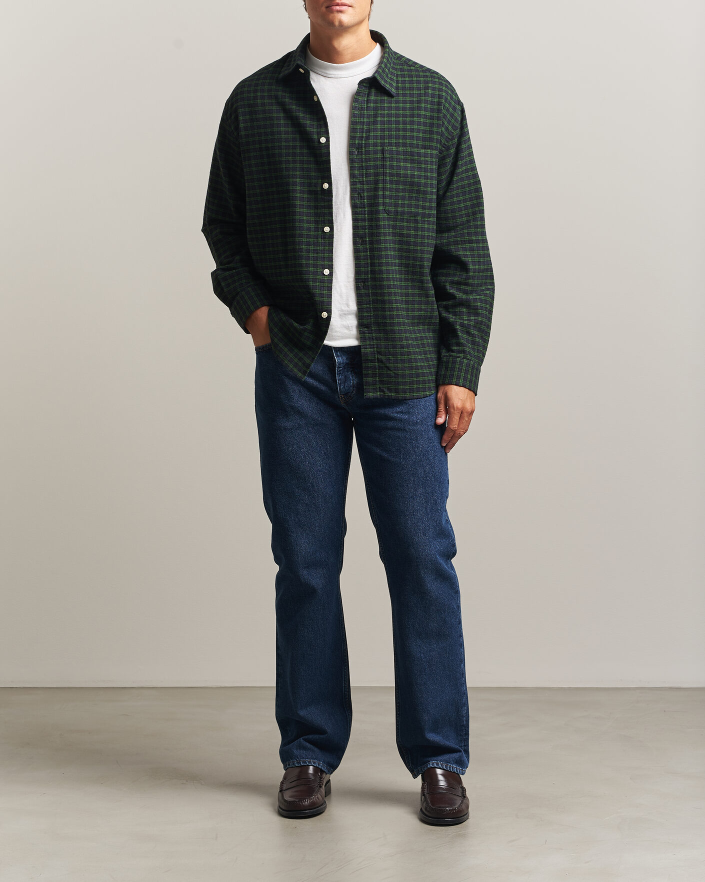 Hombres | Camisas | NN07 | Deon Flannel Shirt Eden Check