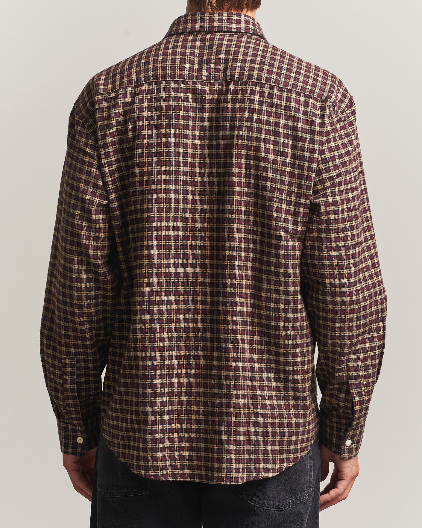 Hombres | Camisas | NN07 | Deon Flannel Shirt Bordeaux Check