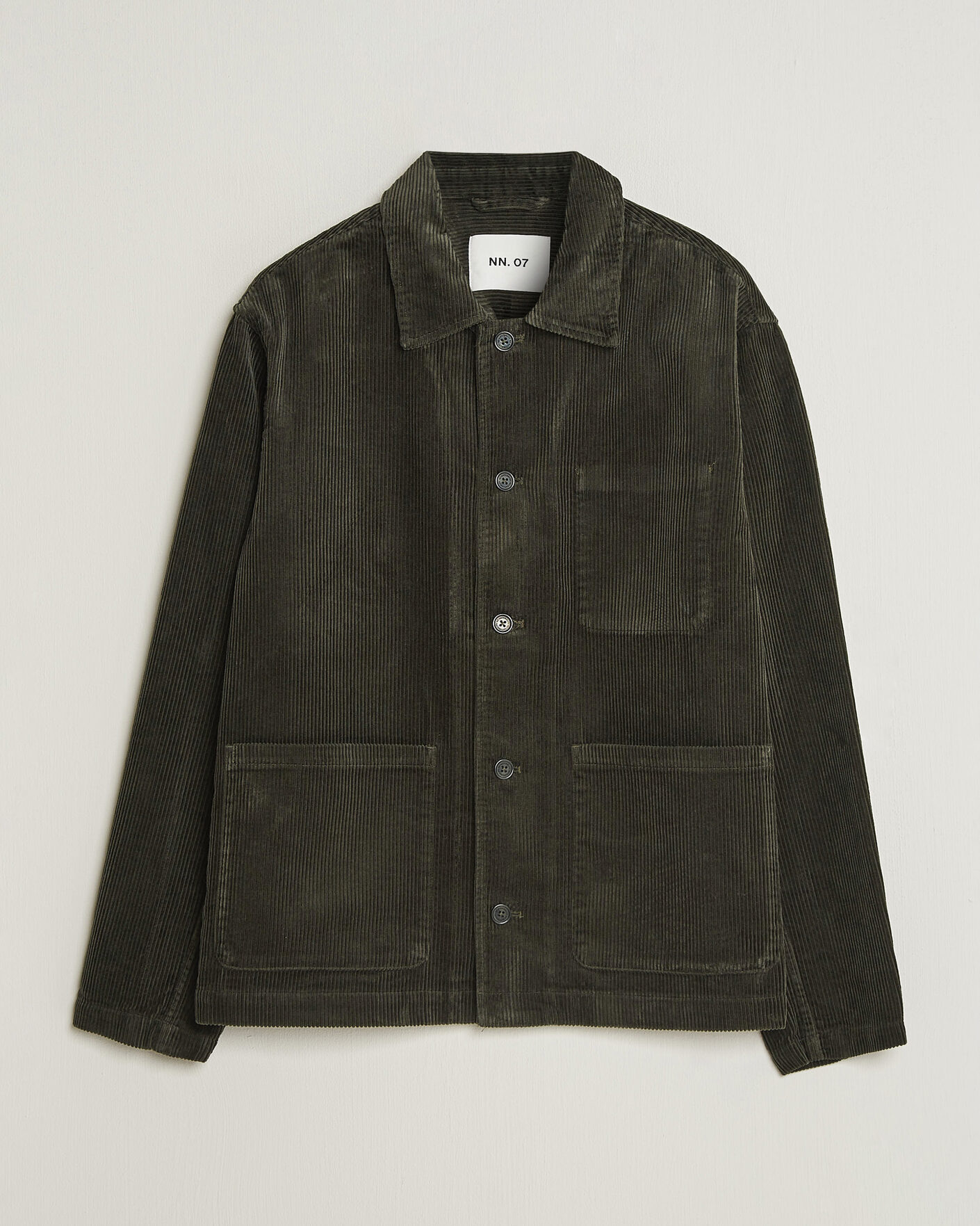 Hombres | Camisas | NN07 | Morgan Corduroy Overshirt Dark Army