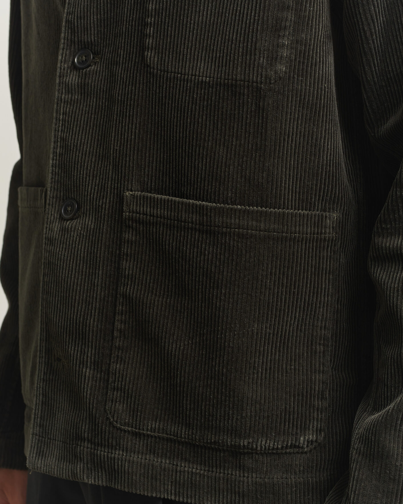 Hombres | Camisas | NN07 | Morgan Corduroy Overshirt Dark Army