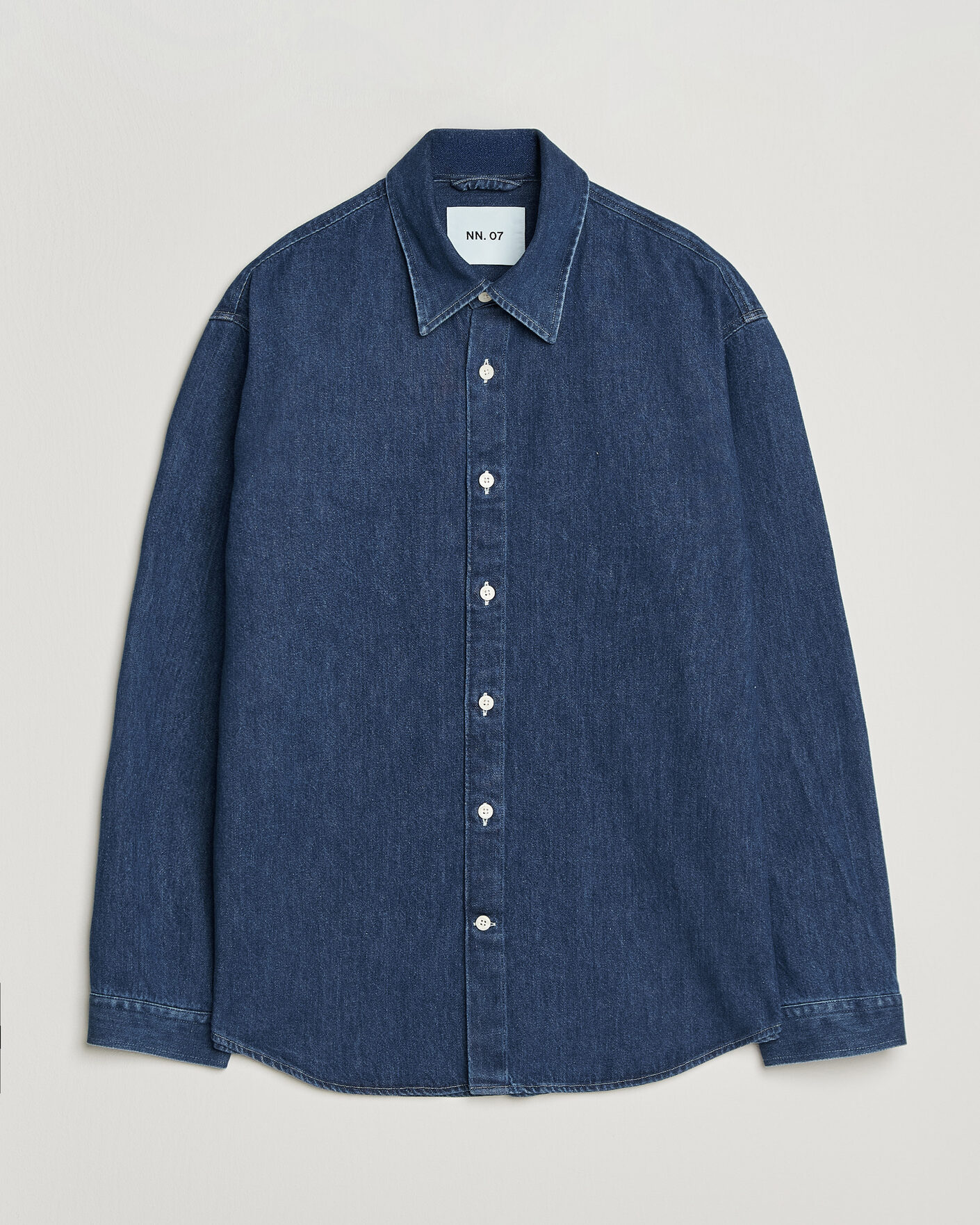 Hombres | Camisas | NN07 | Casper Denim Overshirt Medium Indigo