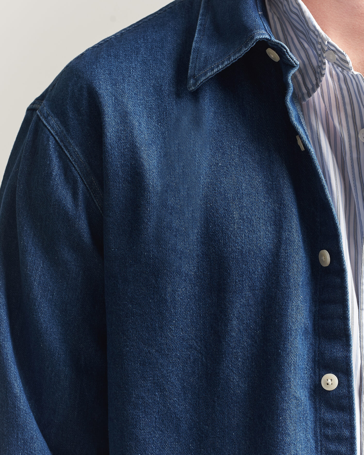 Hombres | Camisas | NN07 | Casper Denim Overshirt Medium Indigo