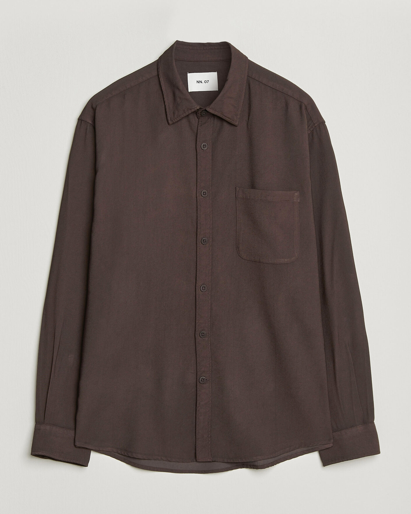 Hombres | Camisas | NN07 | Deon Viscose Shirt Deep Truffle