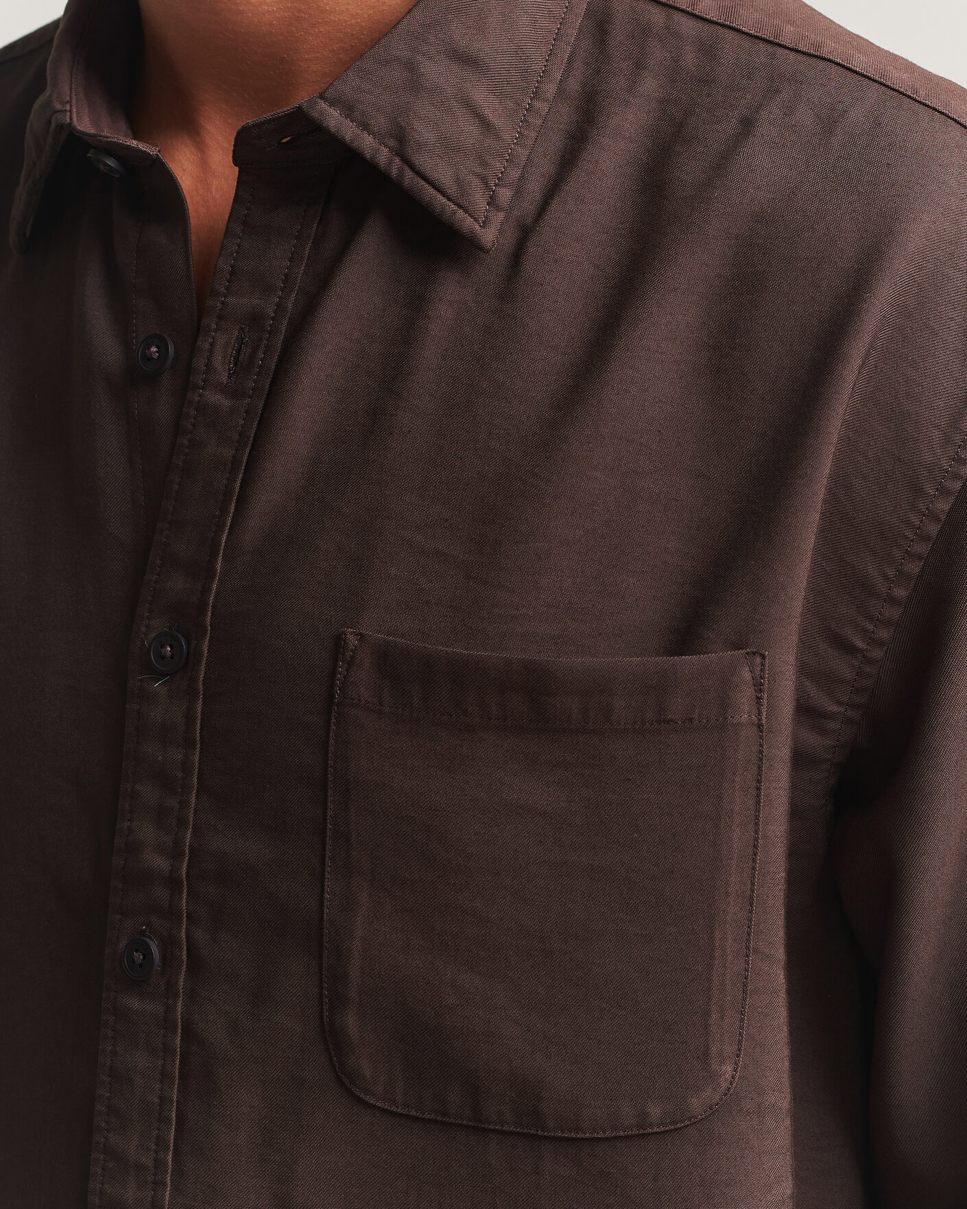 Hombres | Camisas | NN07 | Deon Viscose Shirt Deep Truffle