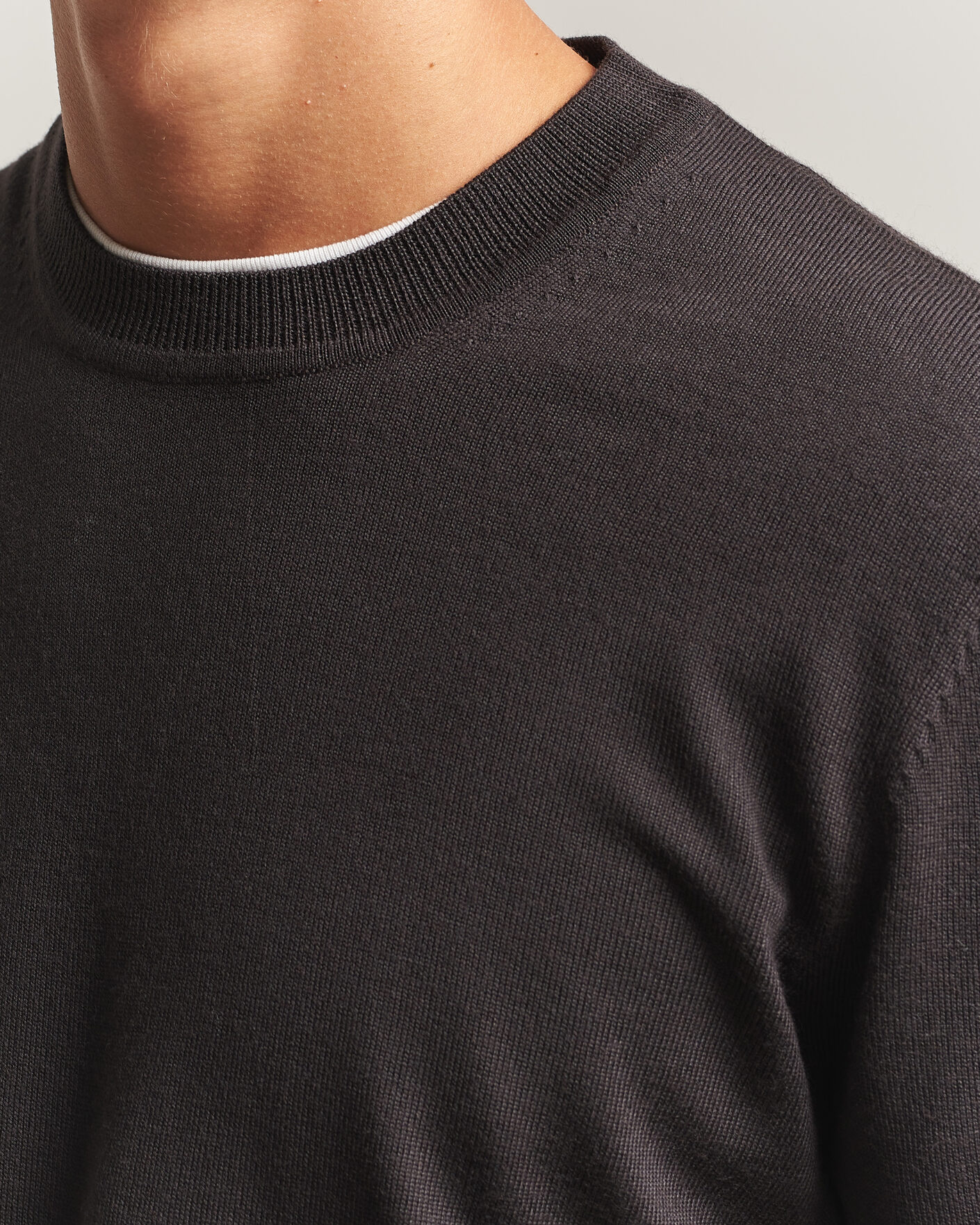 Hombres | Jerséis y prendas de punto | NN07 | Ted Merino Crew Neck Pullover Deep Truffle