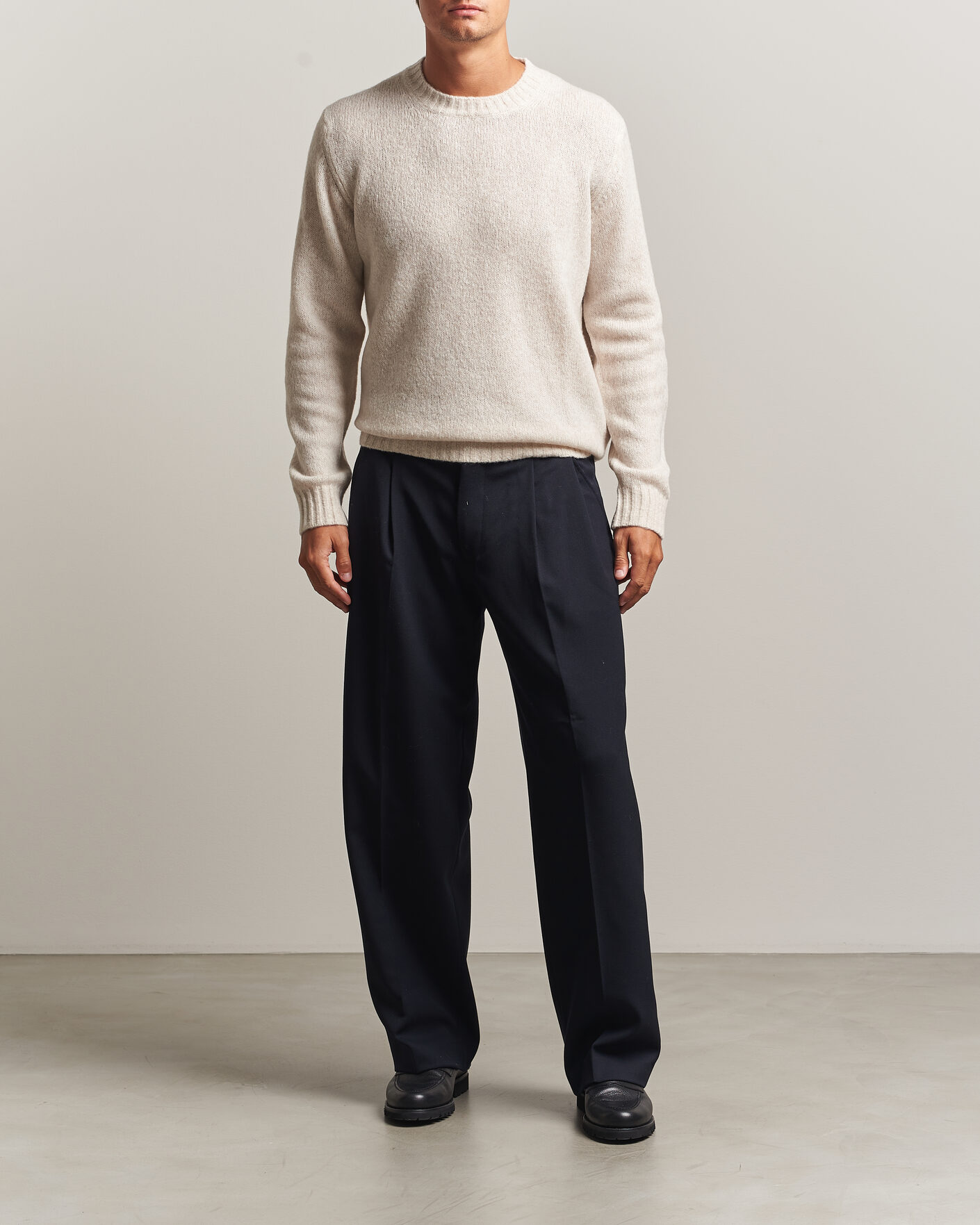 Hombres | Jerséis y prendas de punto | NN07 | Lee Wool Knitted Sweater Ivory