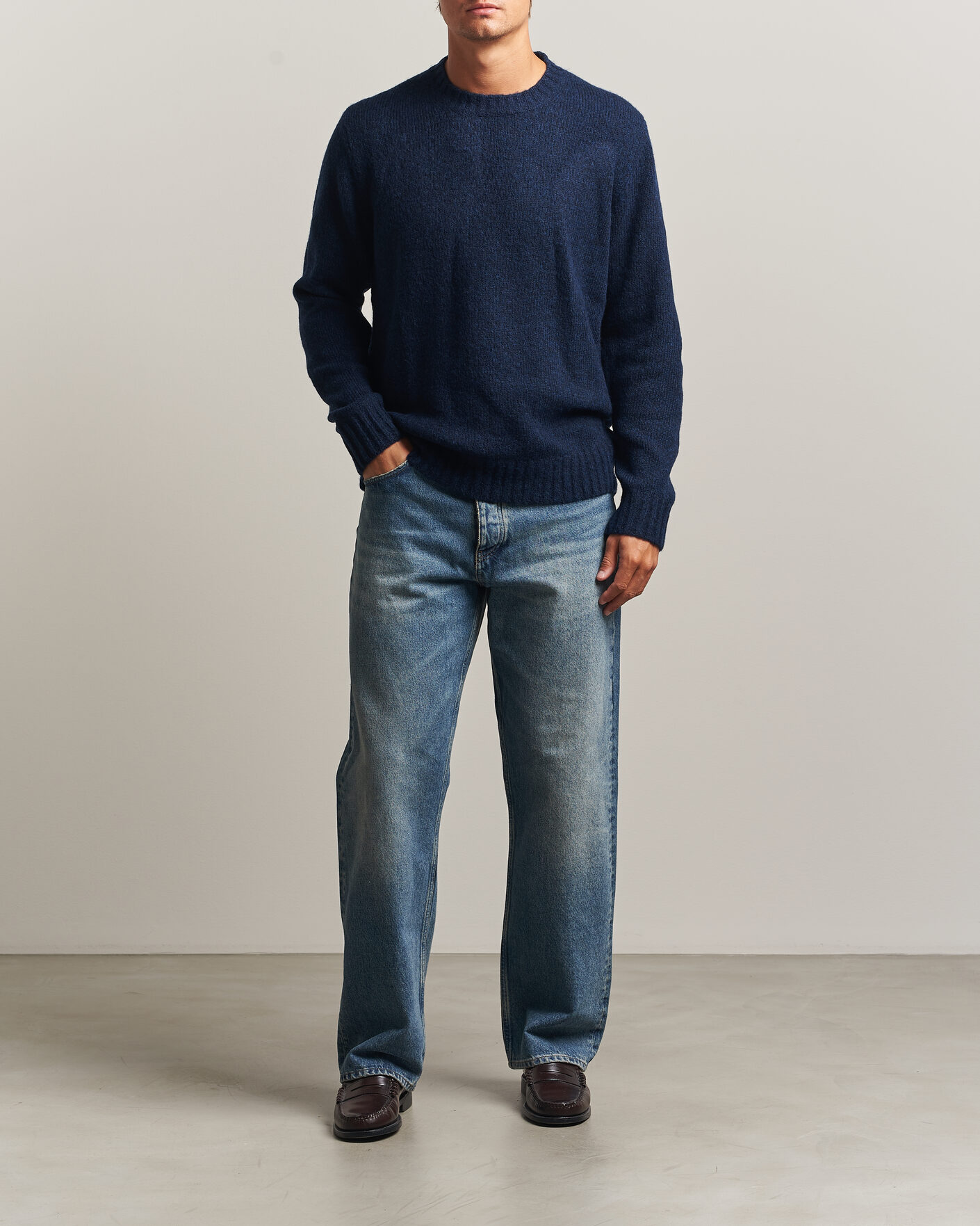 Hombres | Jerséis y prendas de punto | NN07 | Lee Wool Knitted Sweater Navy Blue