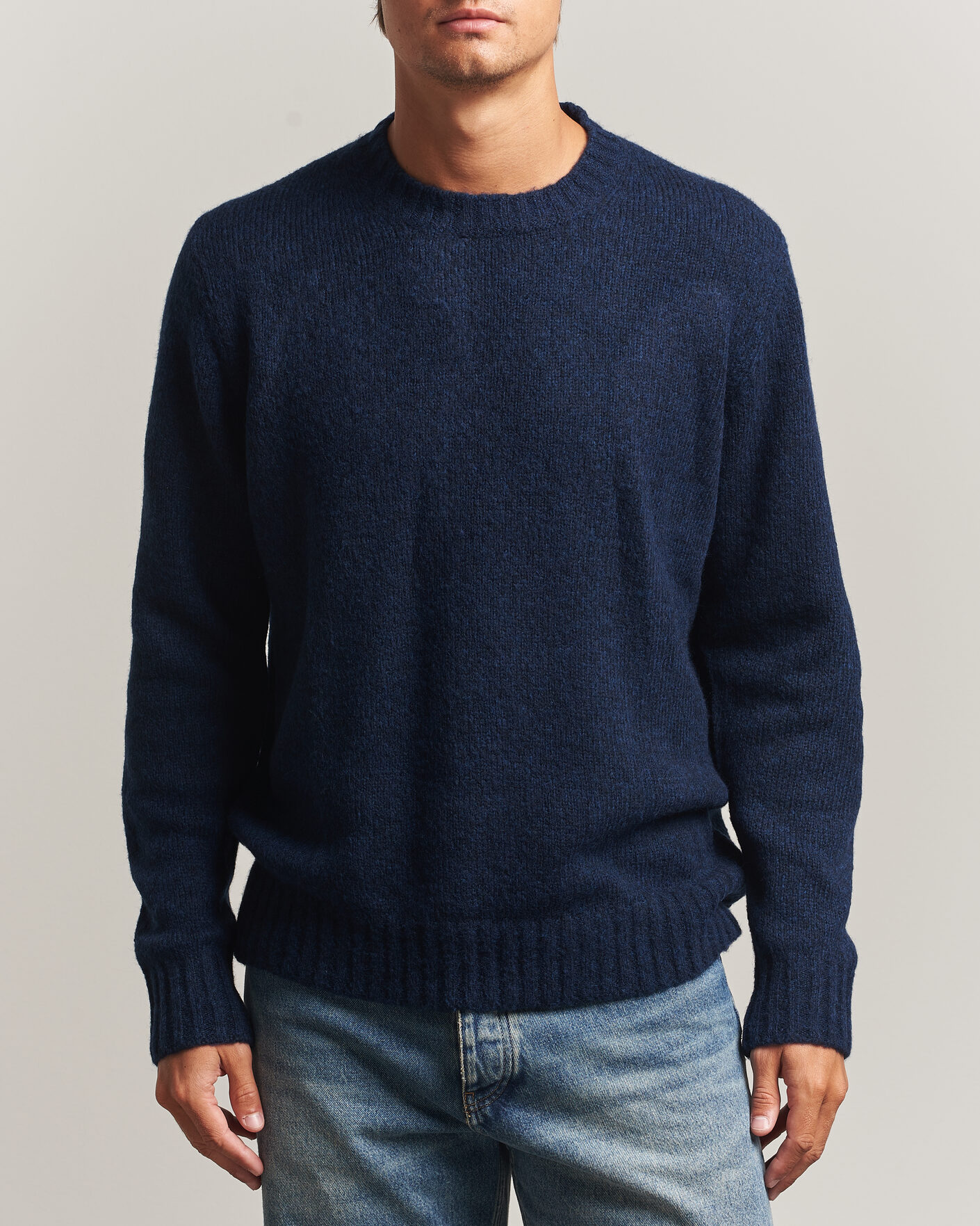 Hombres | Jerséis y prendas de punto | NN07 | Lee Wool Knitted Sweater Navy Blue