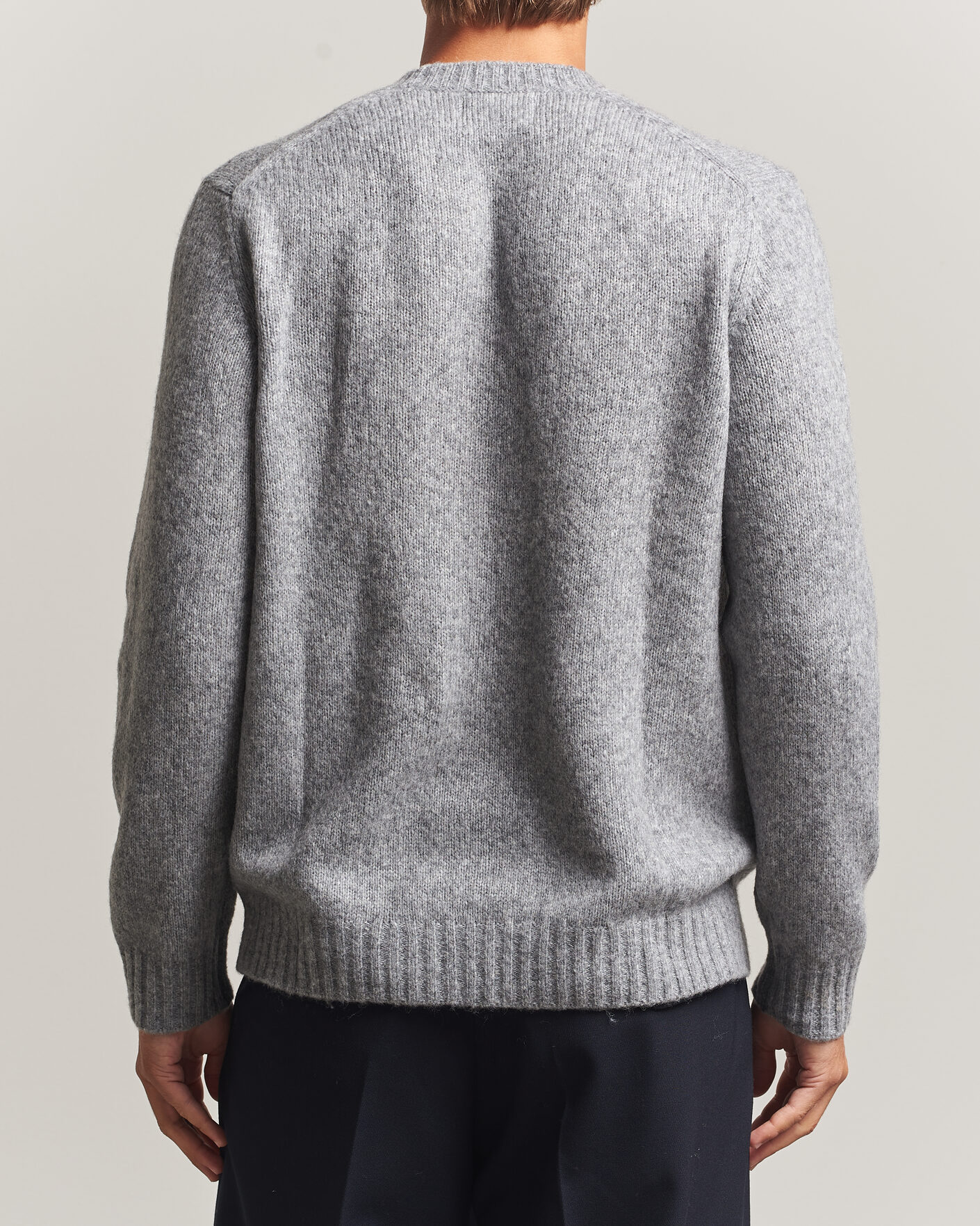 Hombres | Jerséis y prendas de punto | NN07 | Lee Wool Knitted Sweater Grey Melange