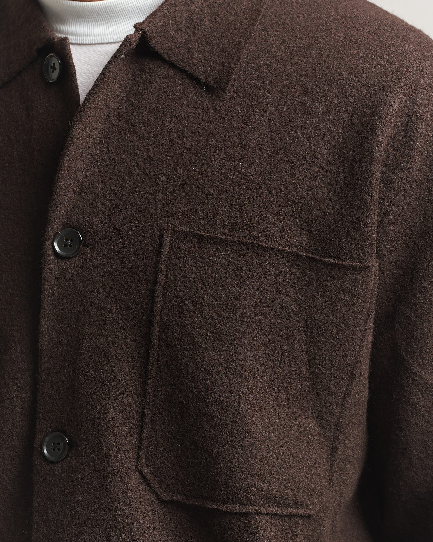 Hombres | Jerséis y prendas de punto | NN07 | Jonas Boiled Wool Cardigan Deep Truffle