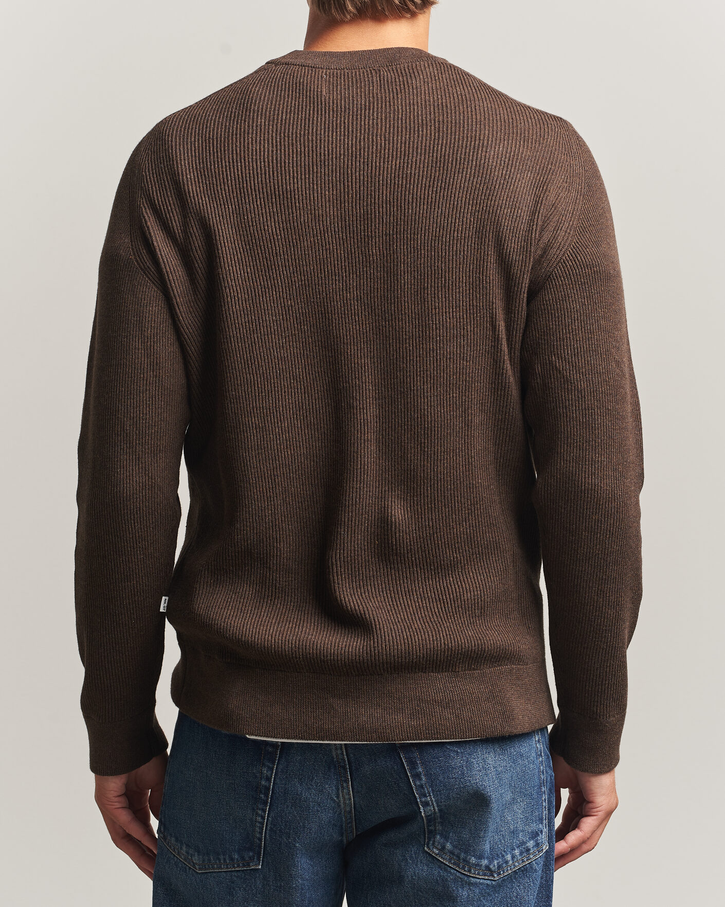 Hombres | Jerséis y prendas de punto | NN07 | Kevin Cotton Knitted Sweater Deep Truffle