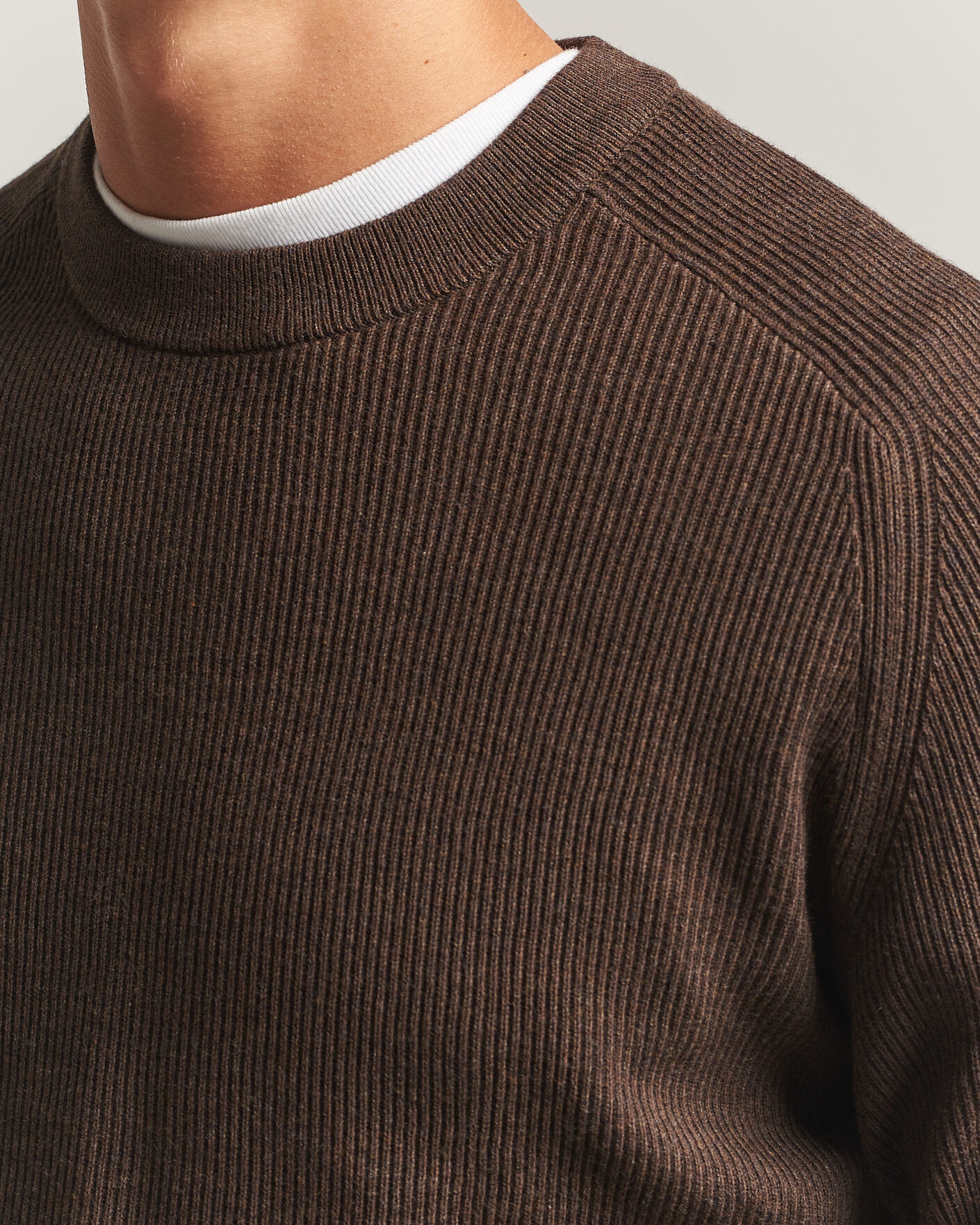 Hombres | Jerséis y prendas de punto | NN07 | Kevin Cotton Knitted Sweater Deep Truffle