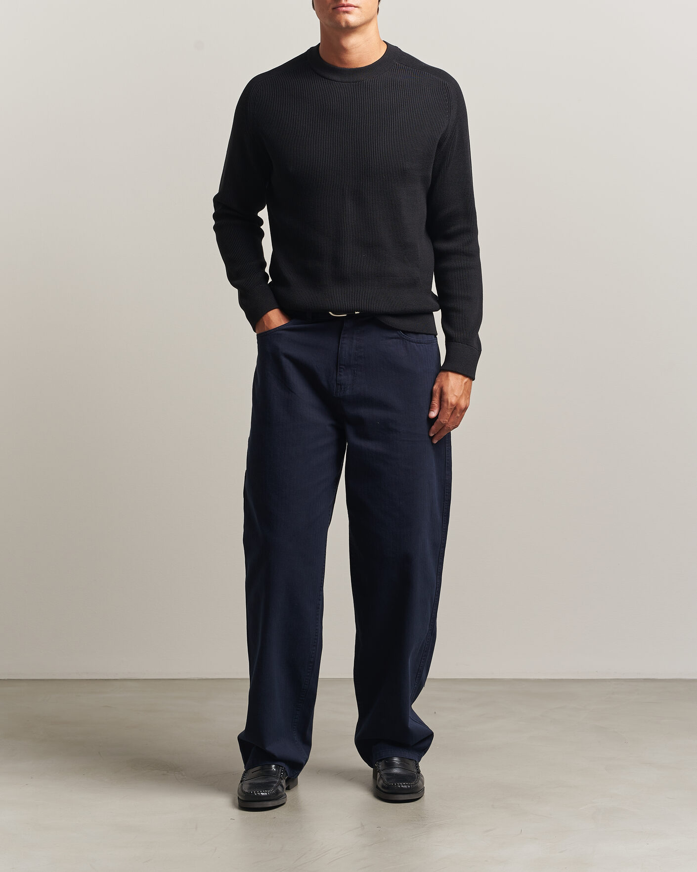 Hombres | Jerséis y prendas de punto | NN07 | Kevin Cotton Knitted Sweater Black